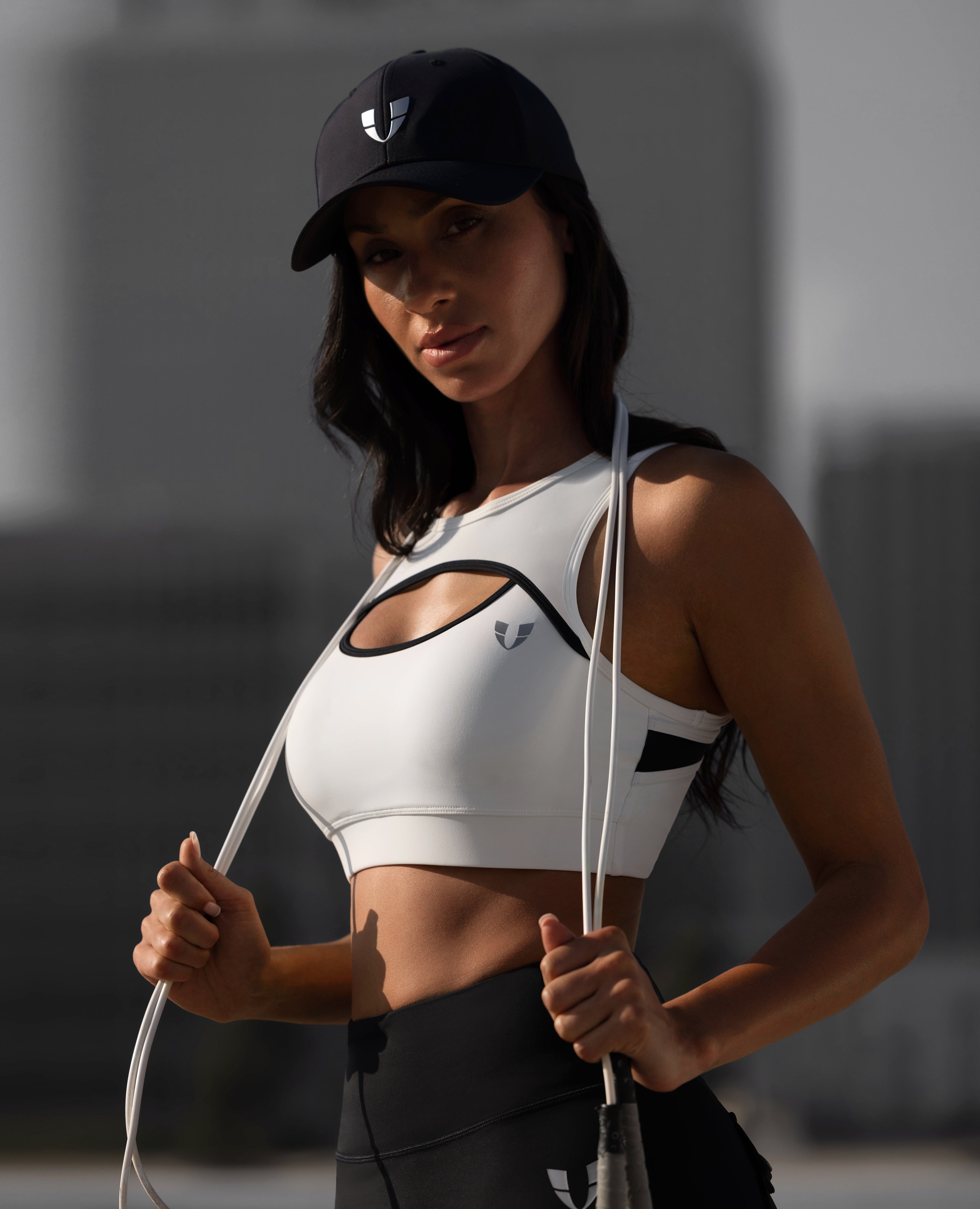 Hollow Active Sports Bra - White