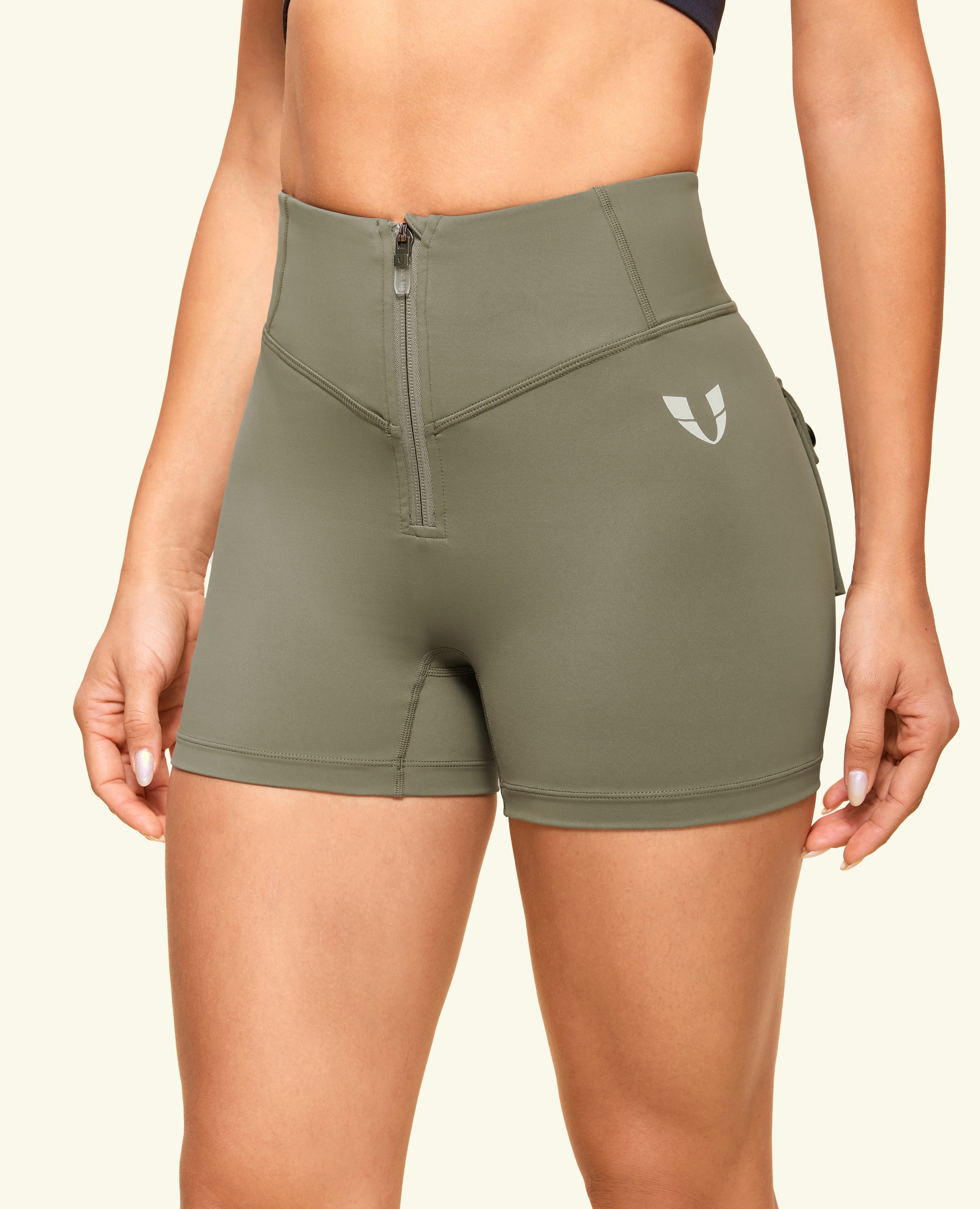 Zip voor zak shorts - Army Green