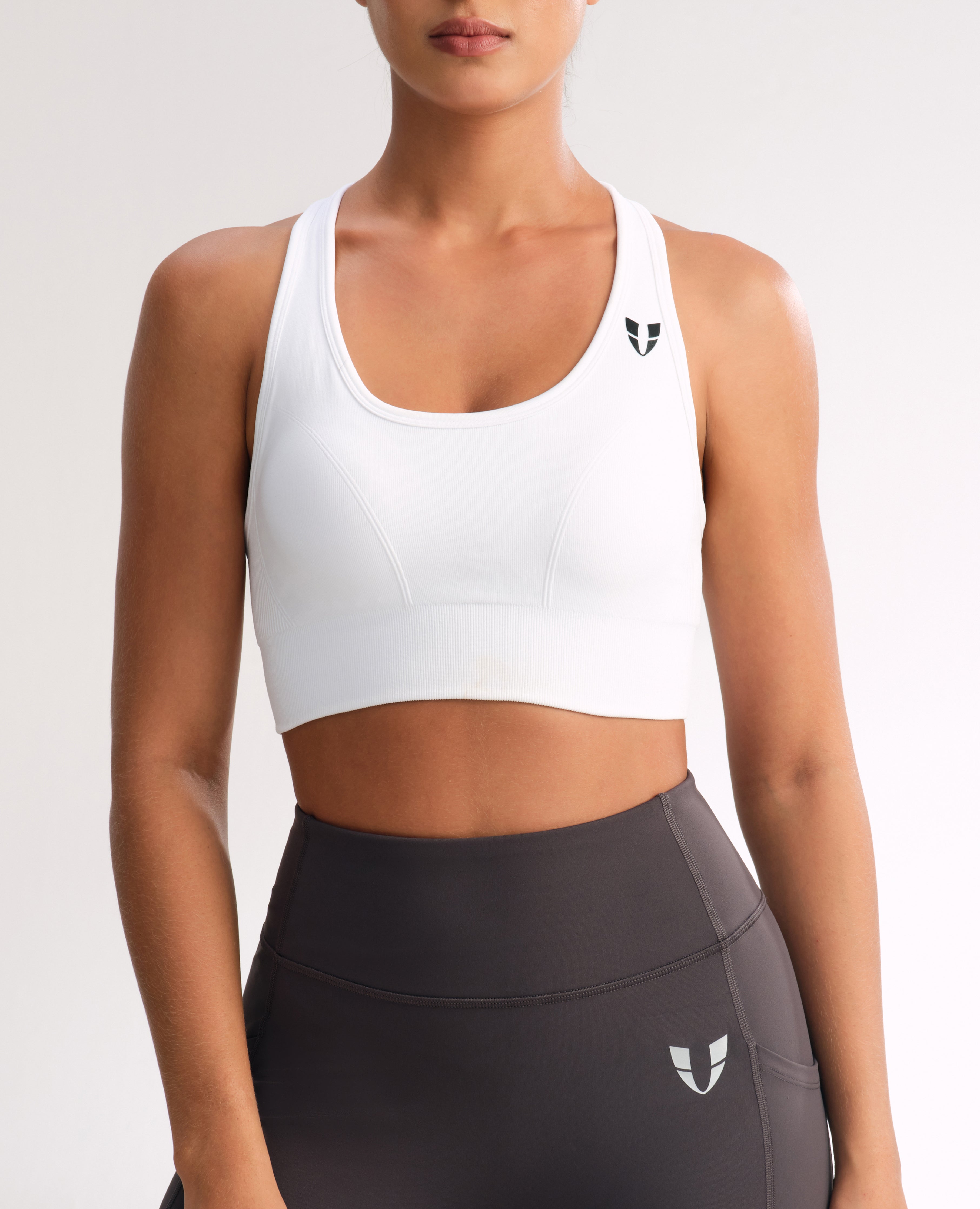 Seamless Fitness Bra - White