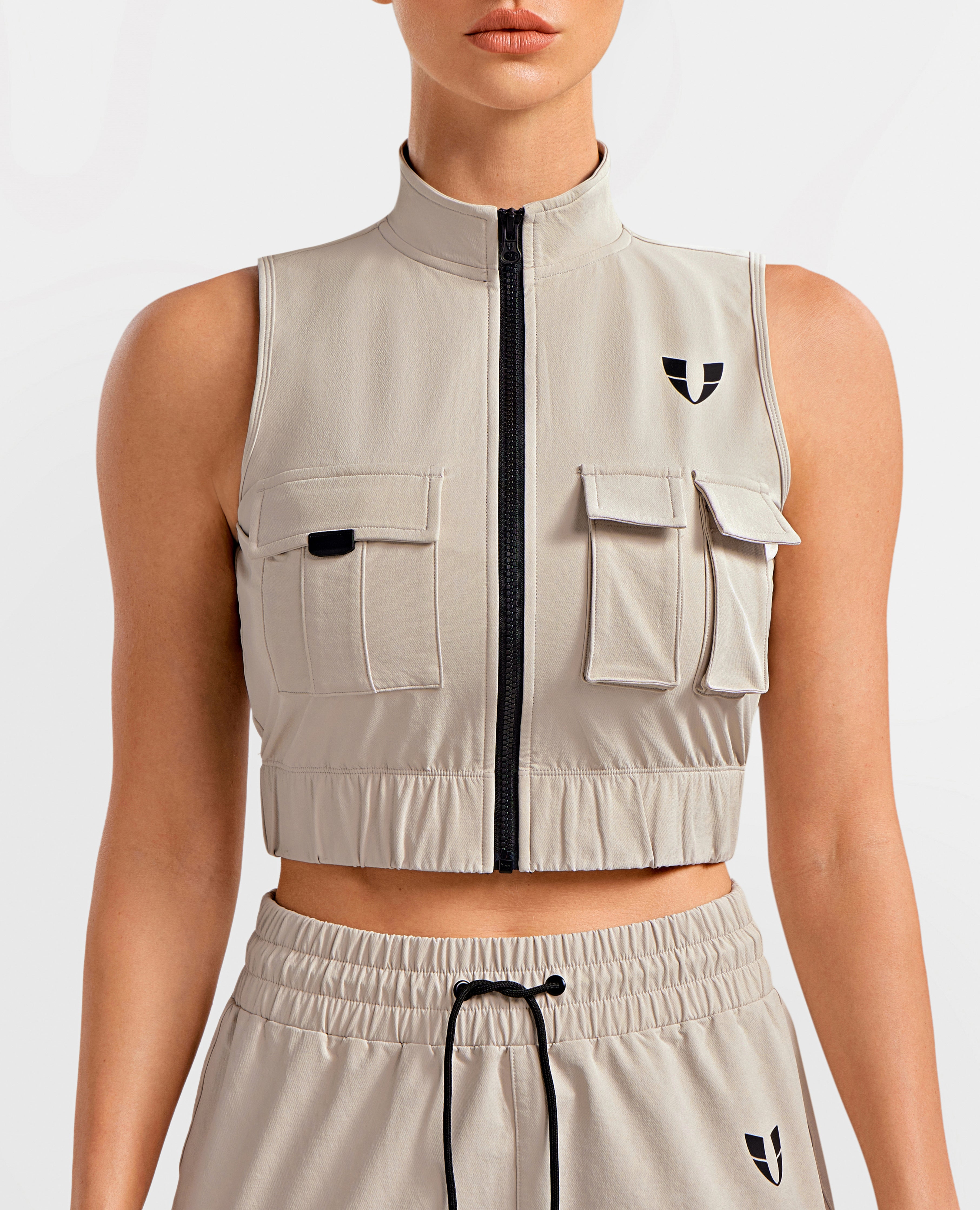 Cargo Power Moto top - Apricot Gray