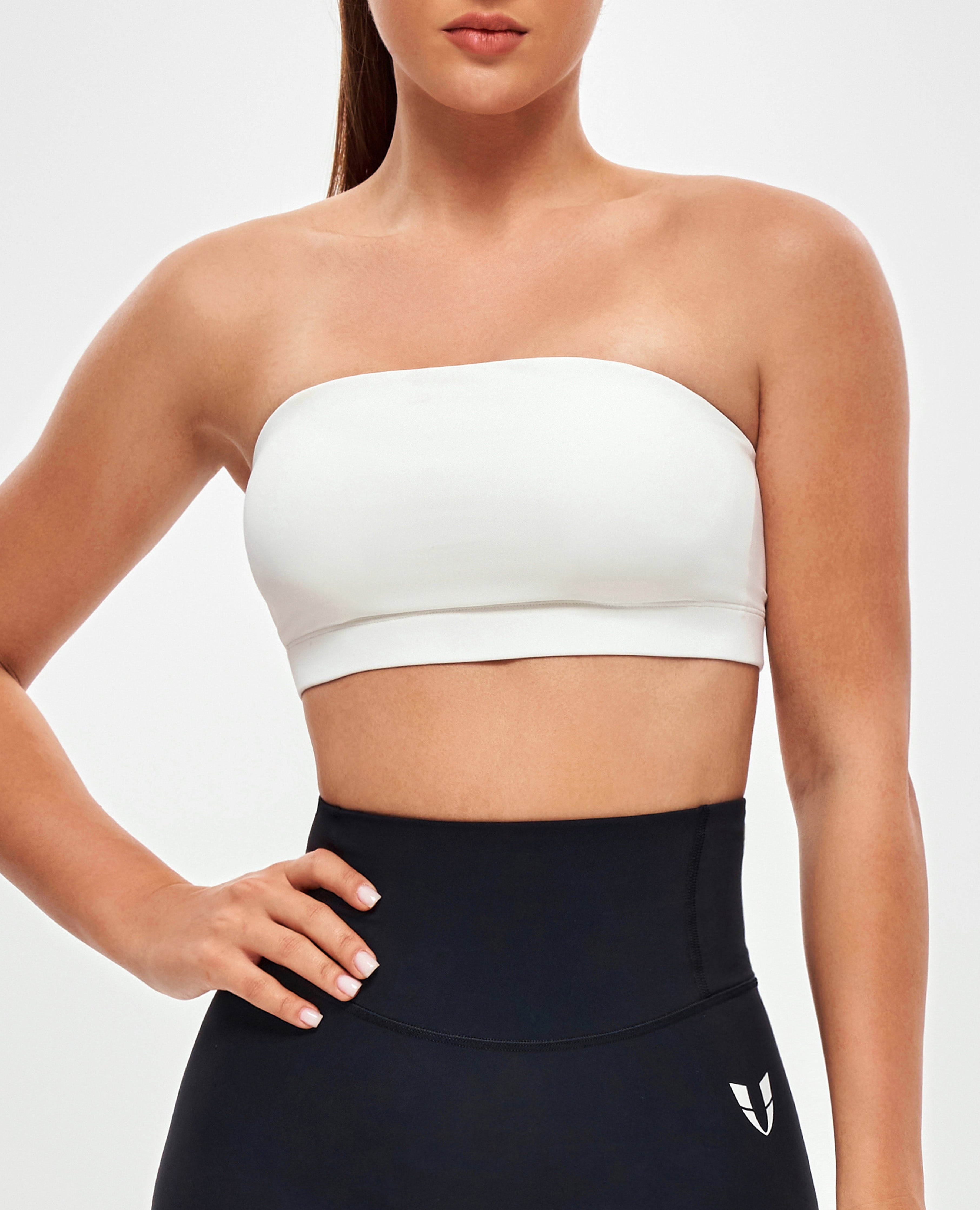 Soutien-gorge sportif sans bretelles - blanc
