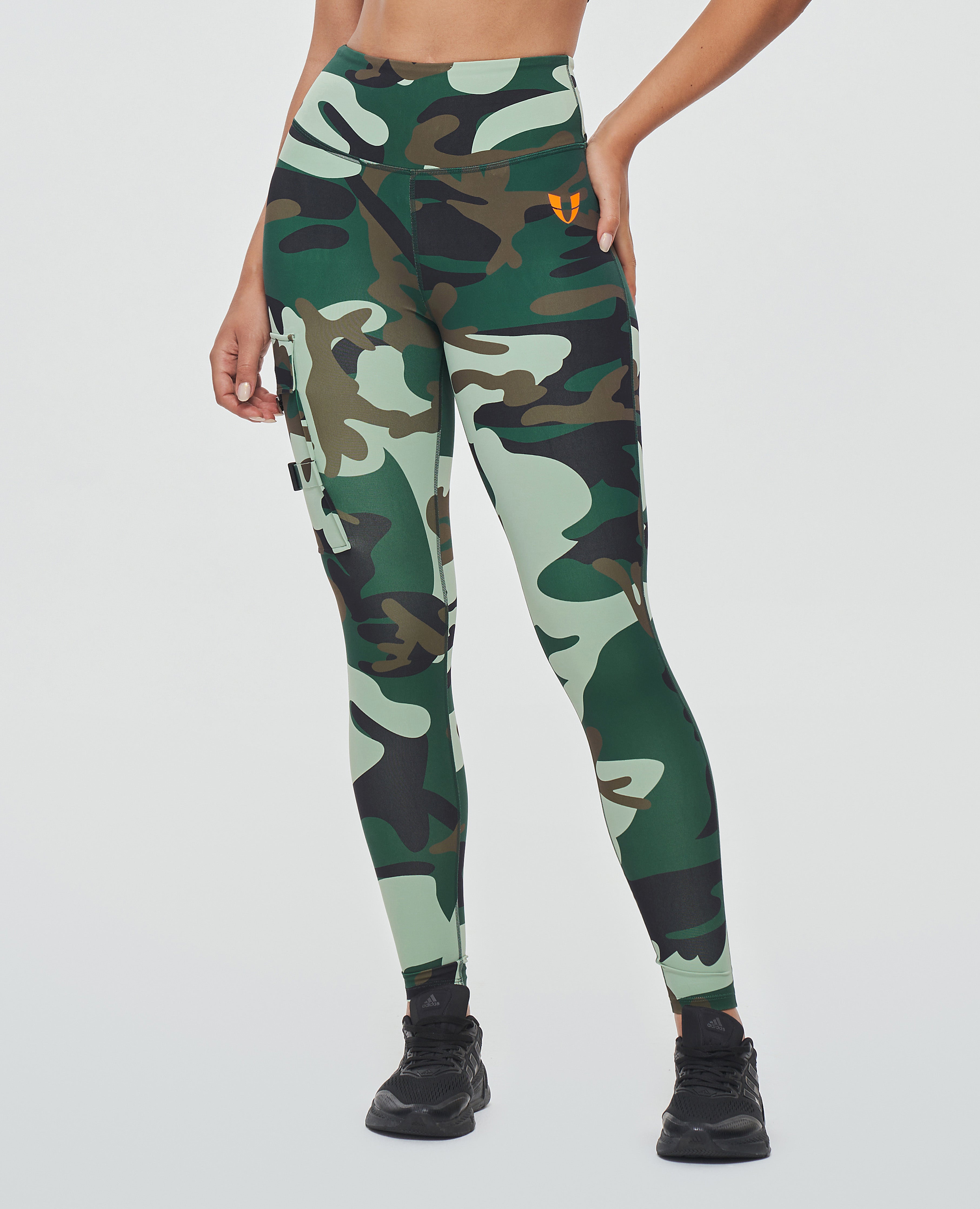 Cargo Fitness Leggings - Green Camo
