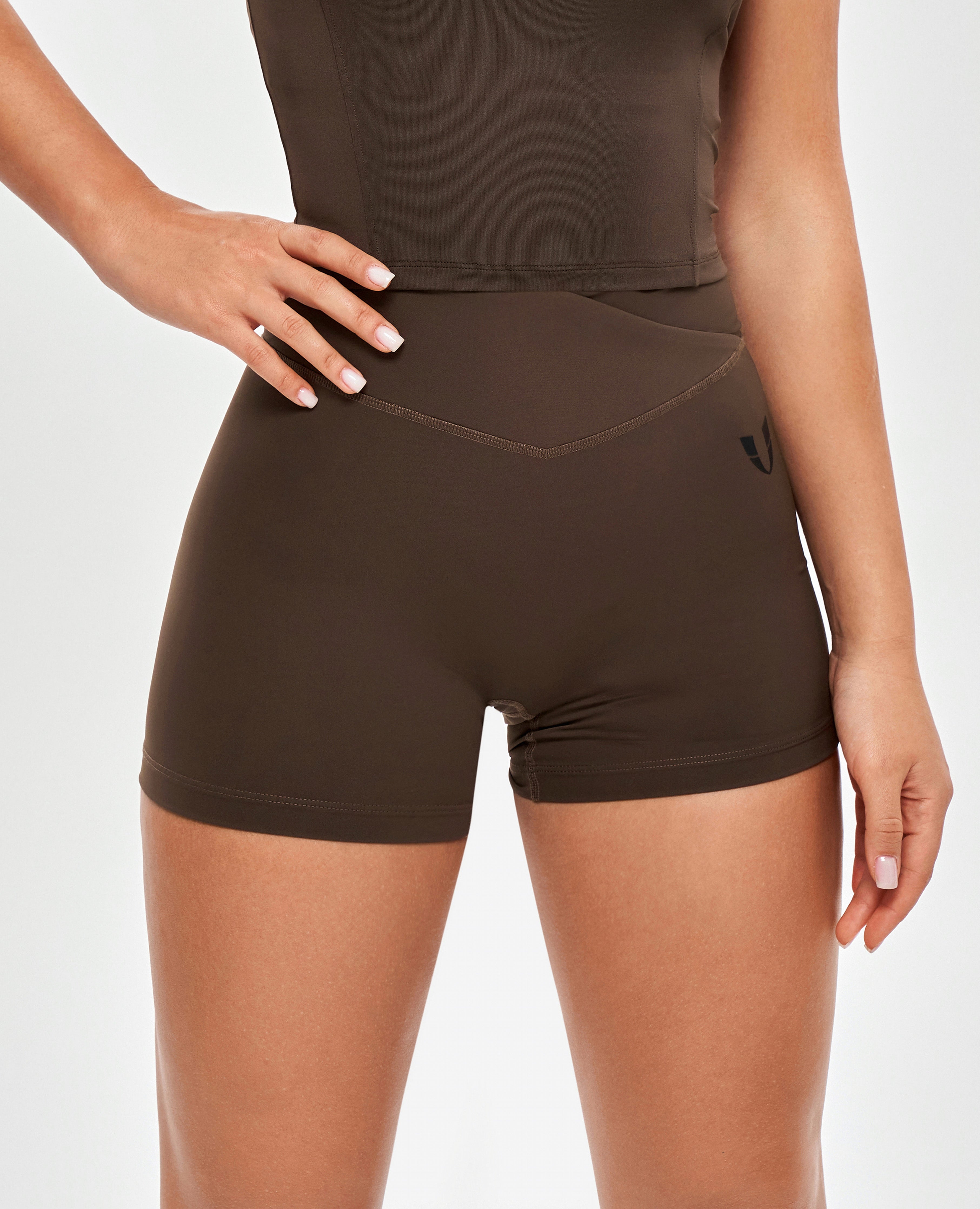 Shorts de fret V-waist plus brun-dark