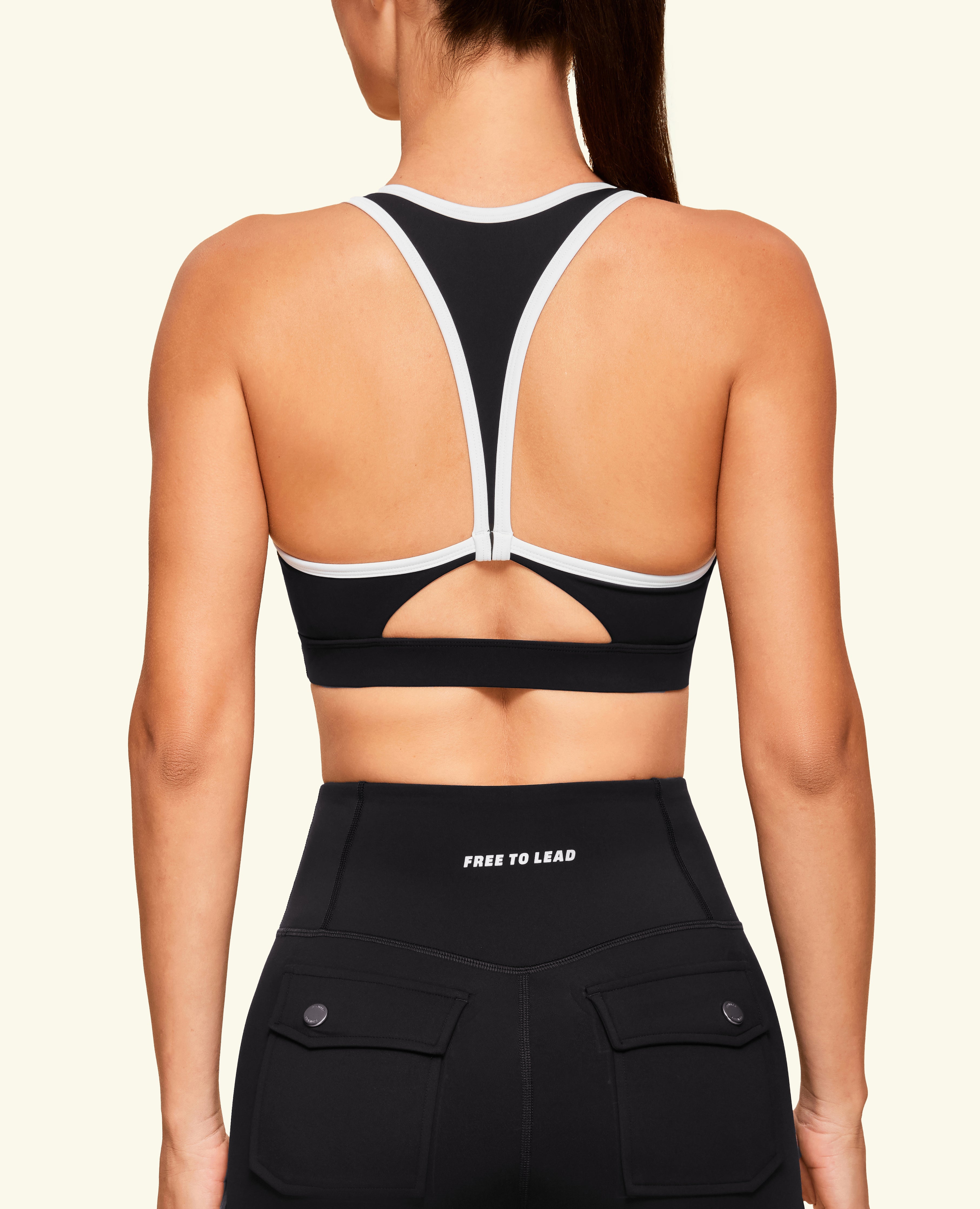 Active Zip Up Sports Bra - Black