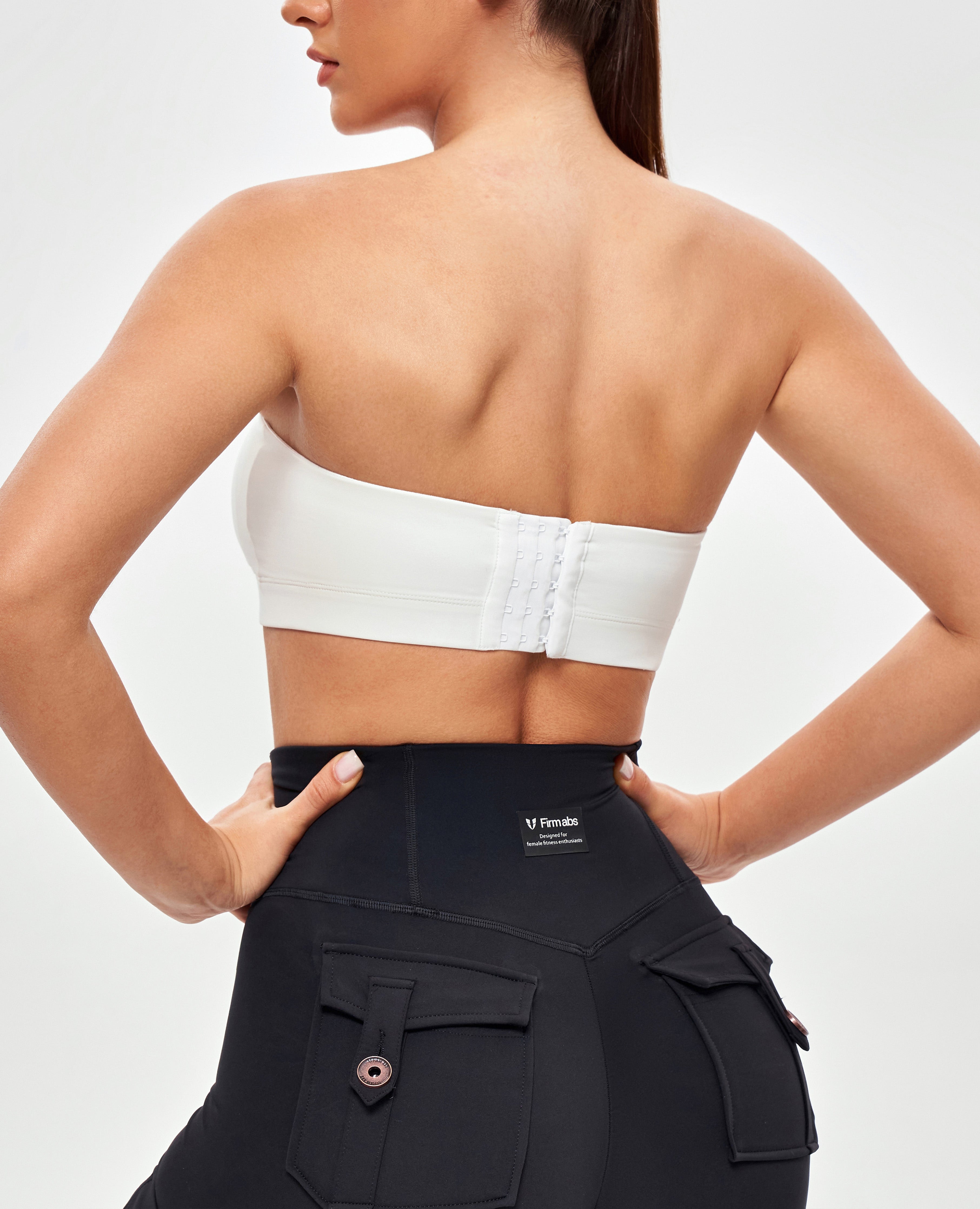 Soutien-gorge sportif sans bretelles - blanc