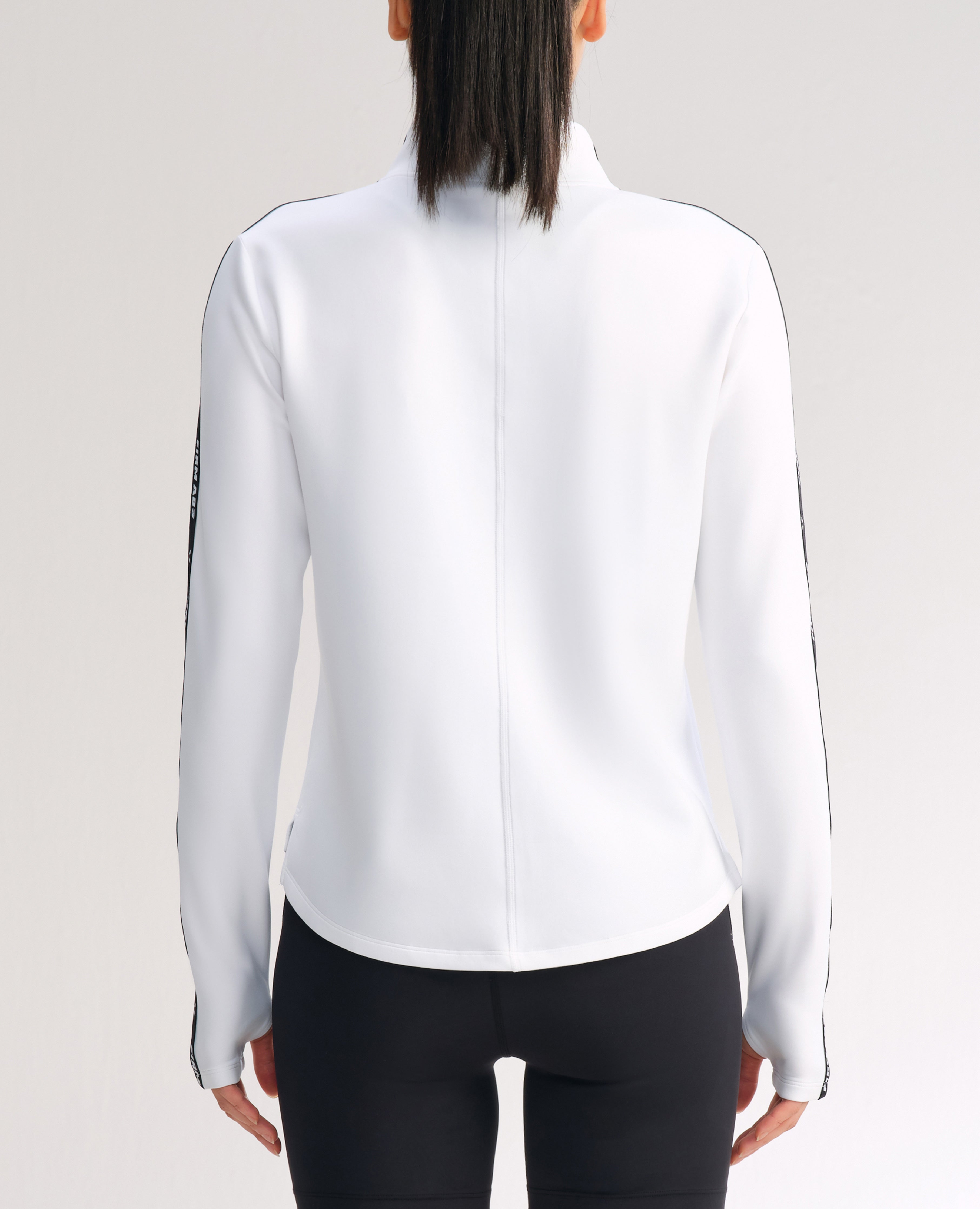 Athletic Half Zip Pullover Top - White