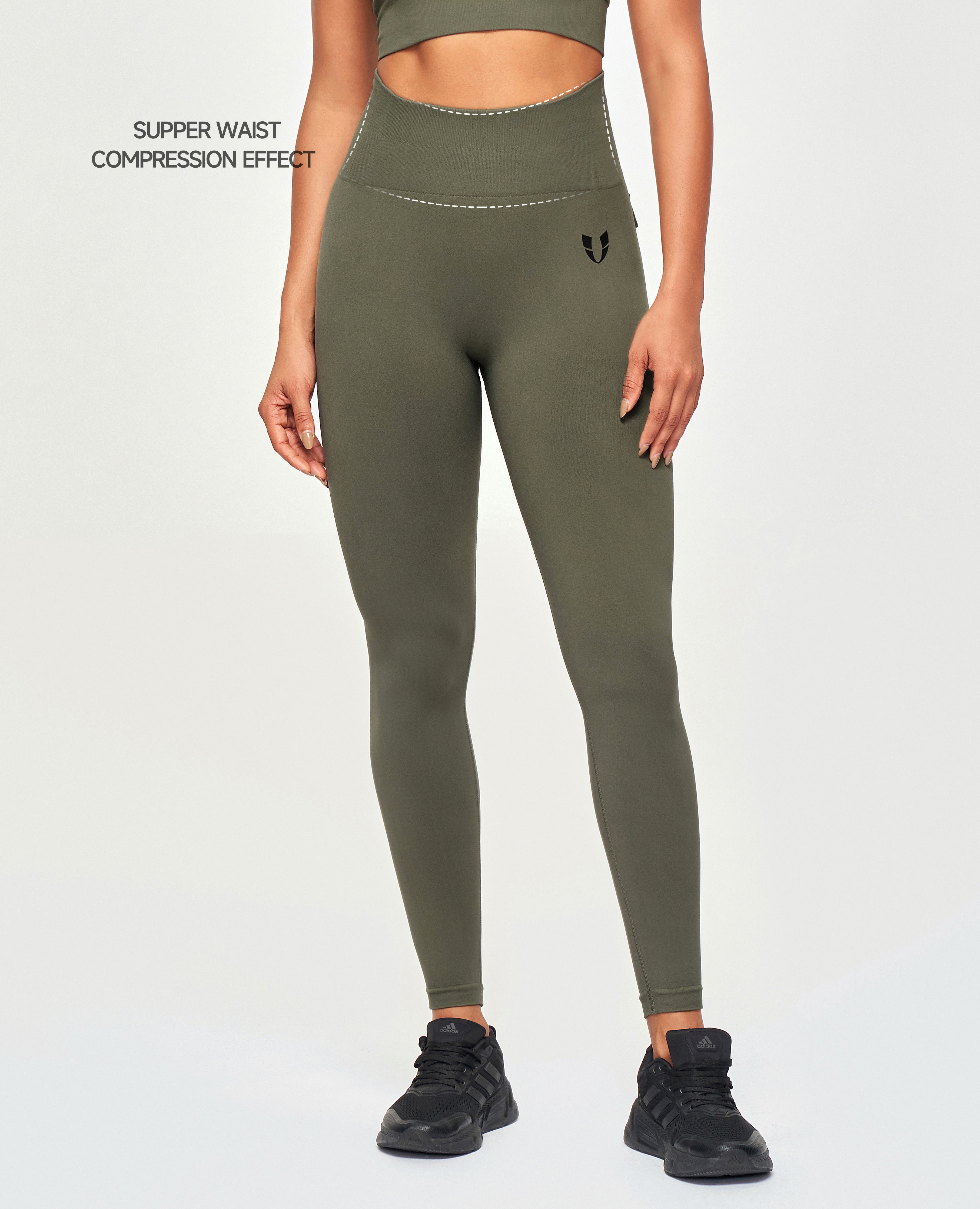 US Exclusive | Seamless Cargo Leggings - Olive Green