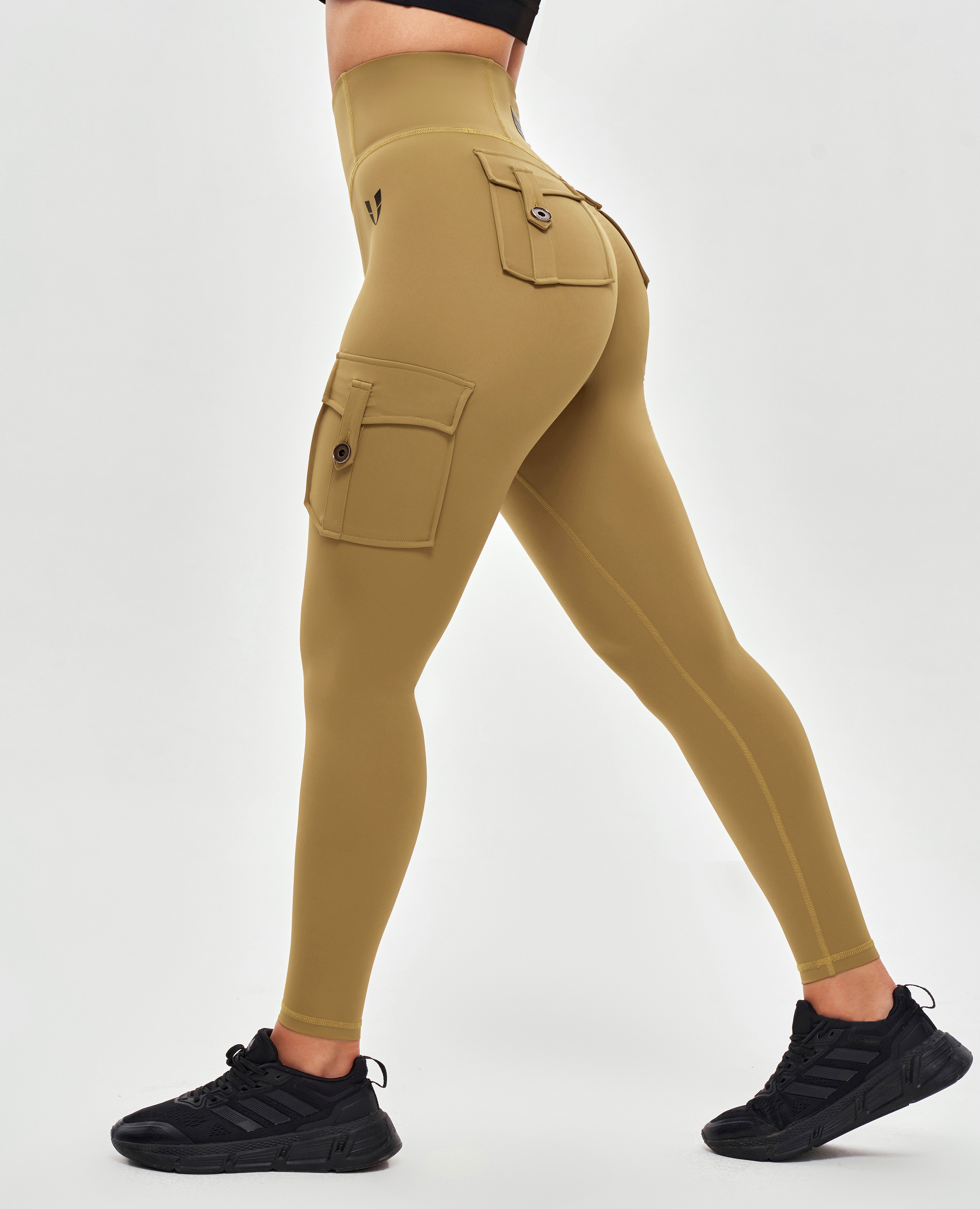 Hoge taille lading leggings - hertenbruin