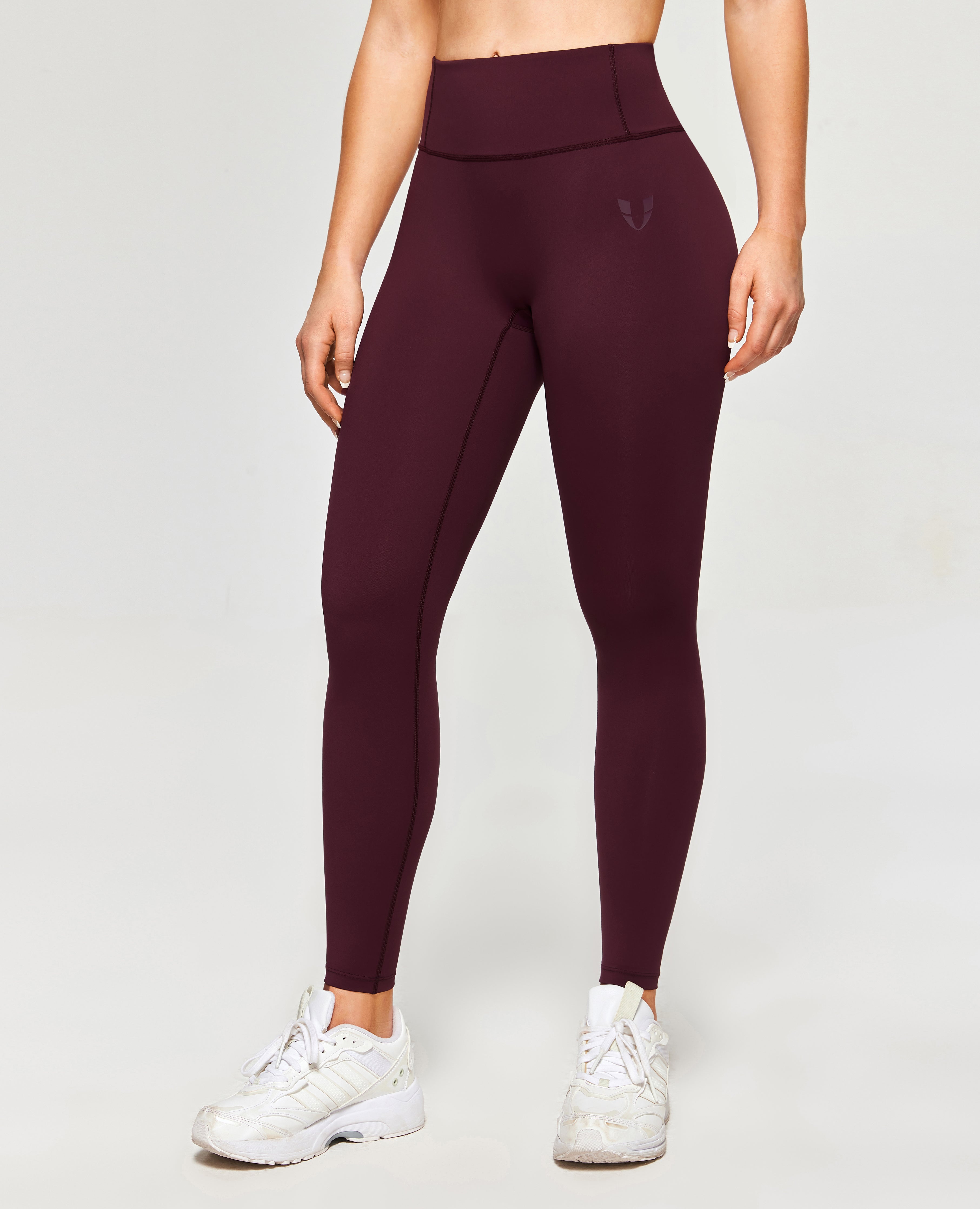 Firmabs High High Ware Compression 레깅스 - 다크 와인 빨간색