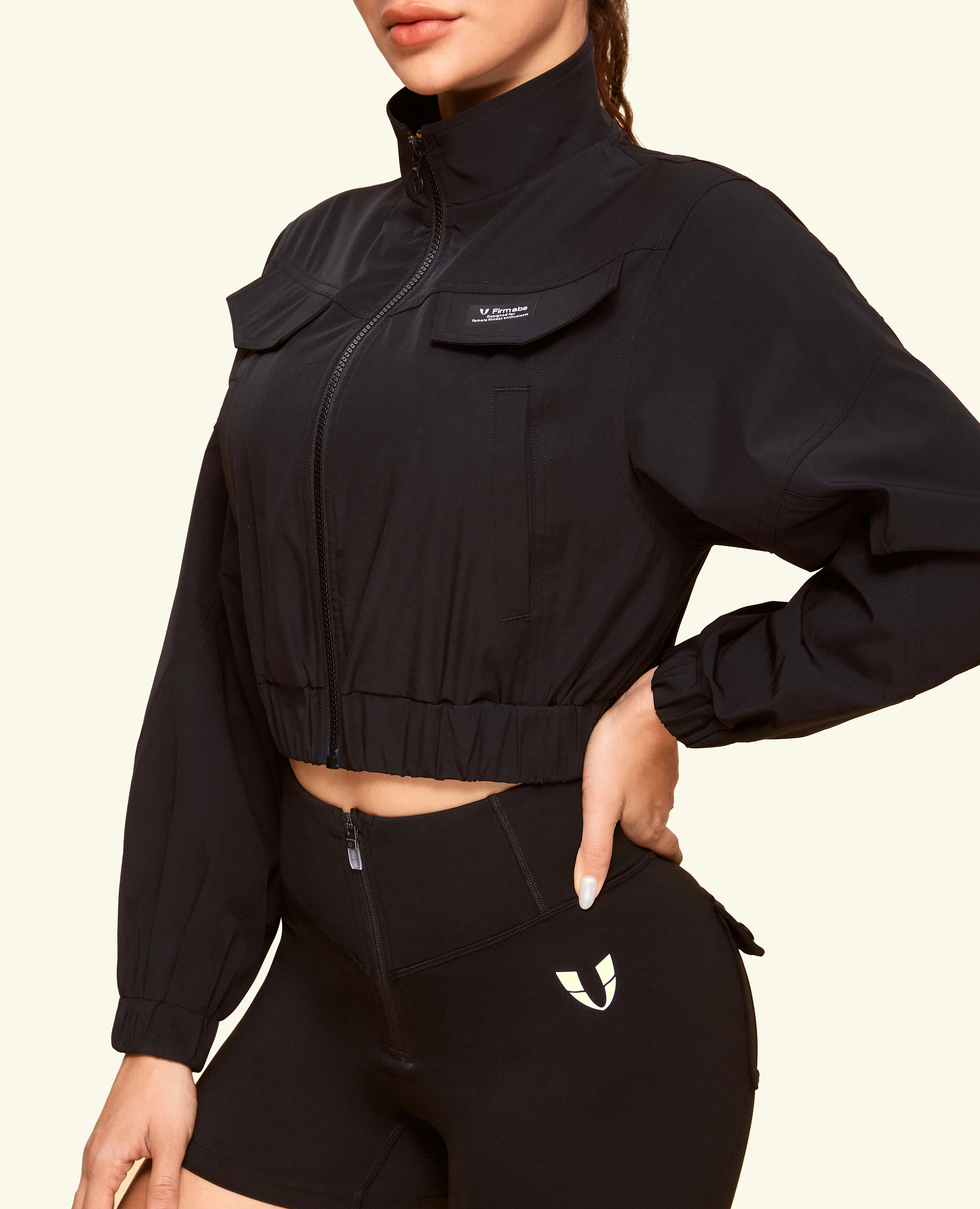Kruppierte ultimative Frachtjacke - schwarz