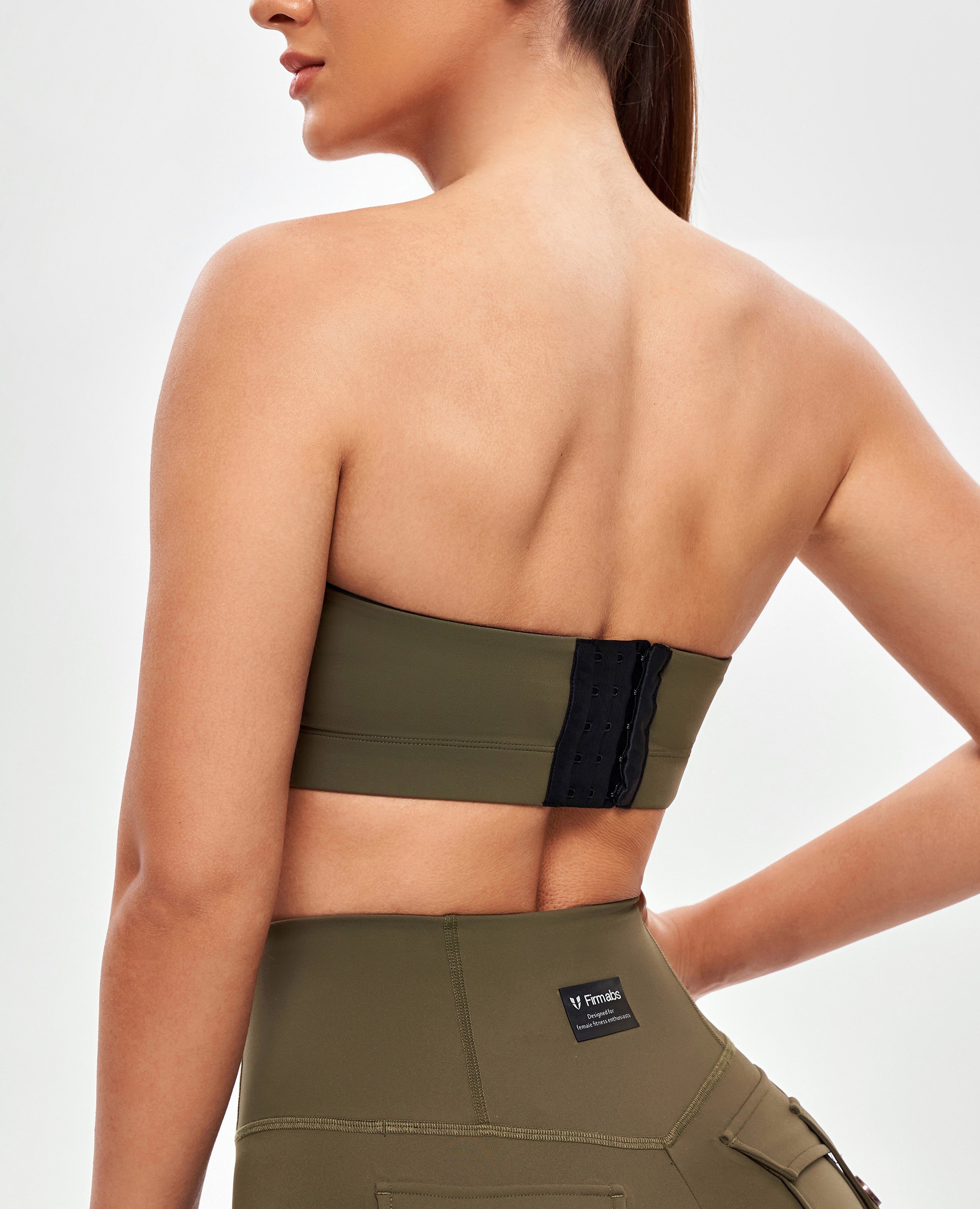 Strapless Sports Bra- 전투 녹색