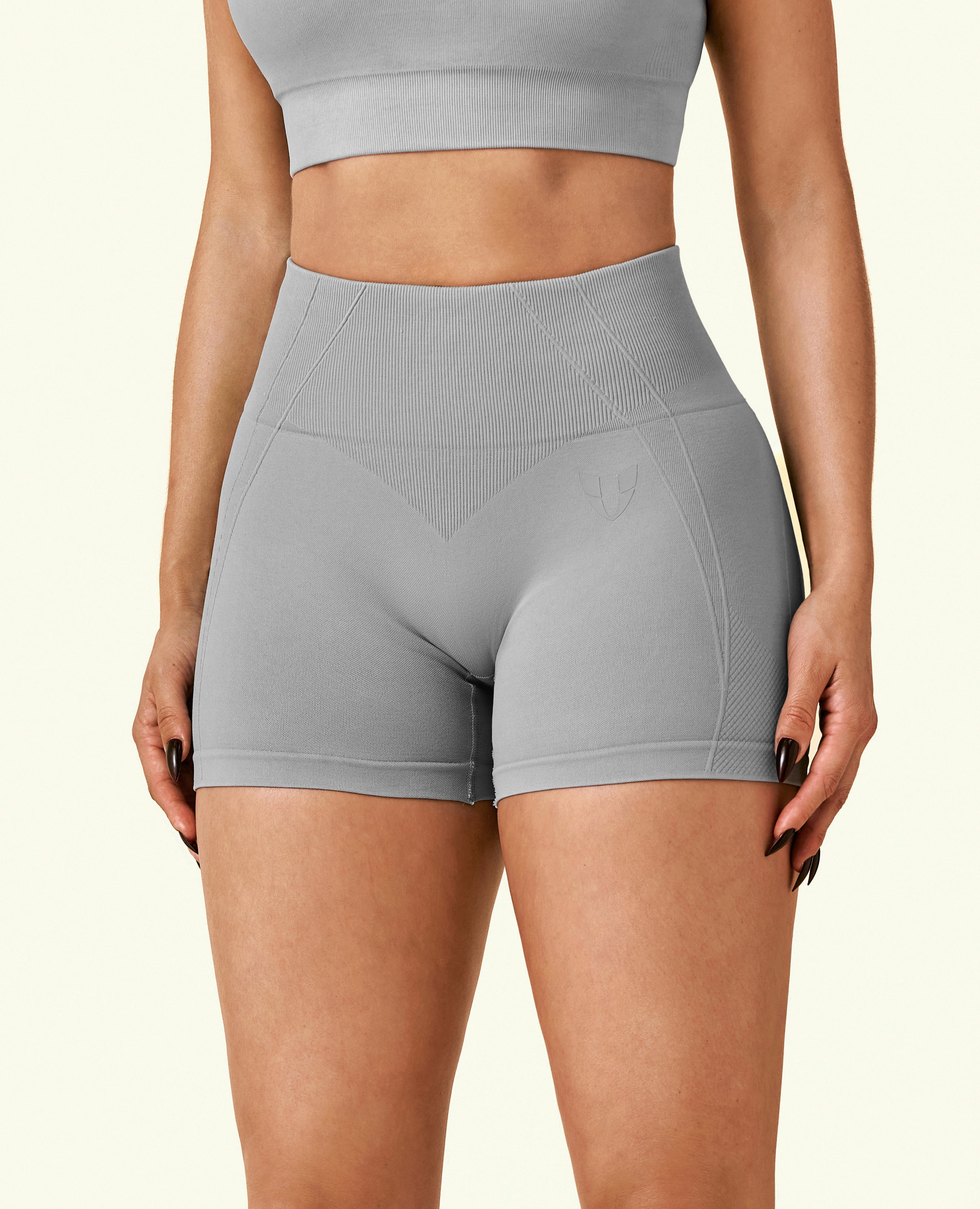 Shorts de Levantamiento de Glúteos - Gris Cemento