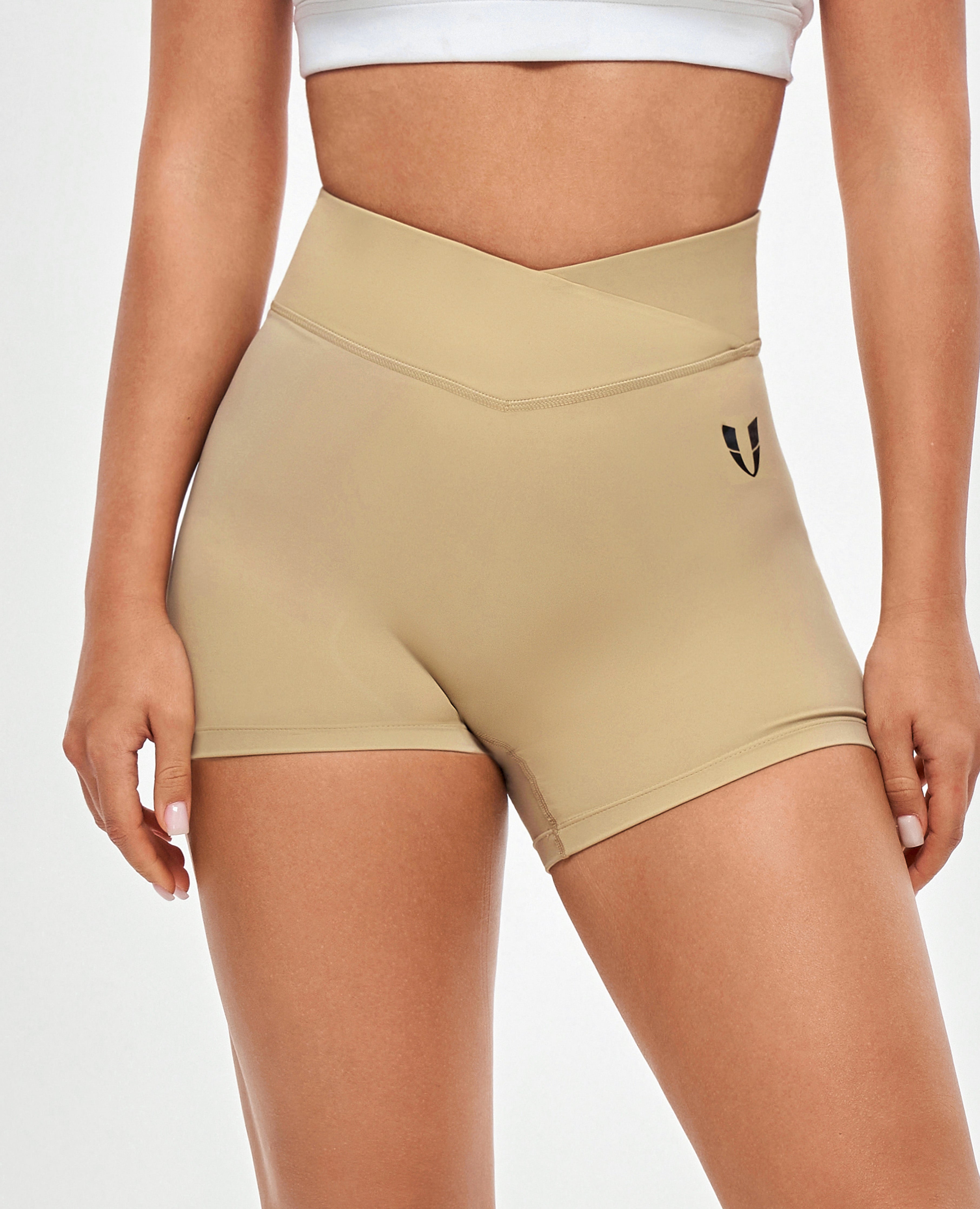 V-waist cargo short plus kaki jaune