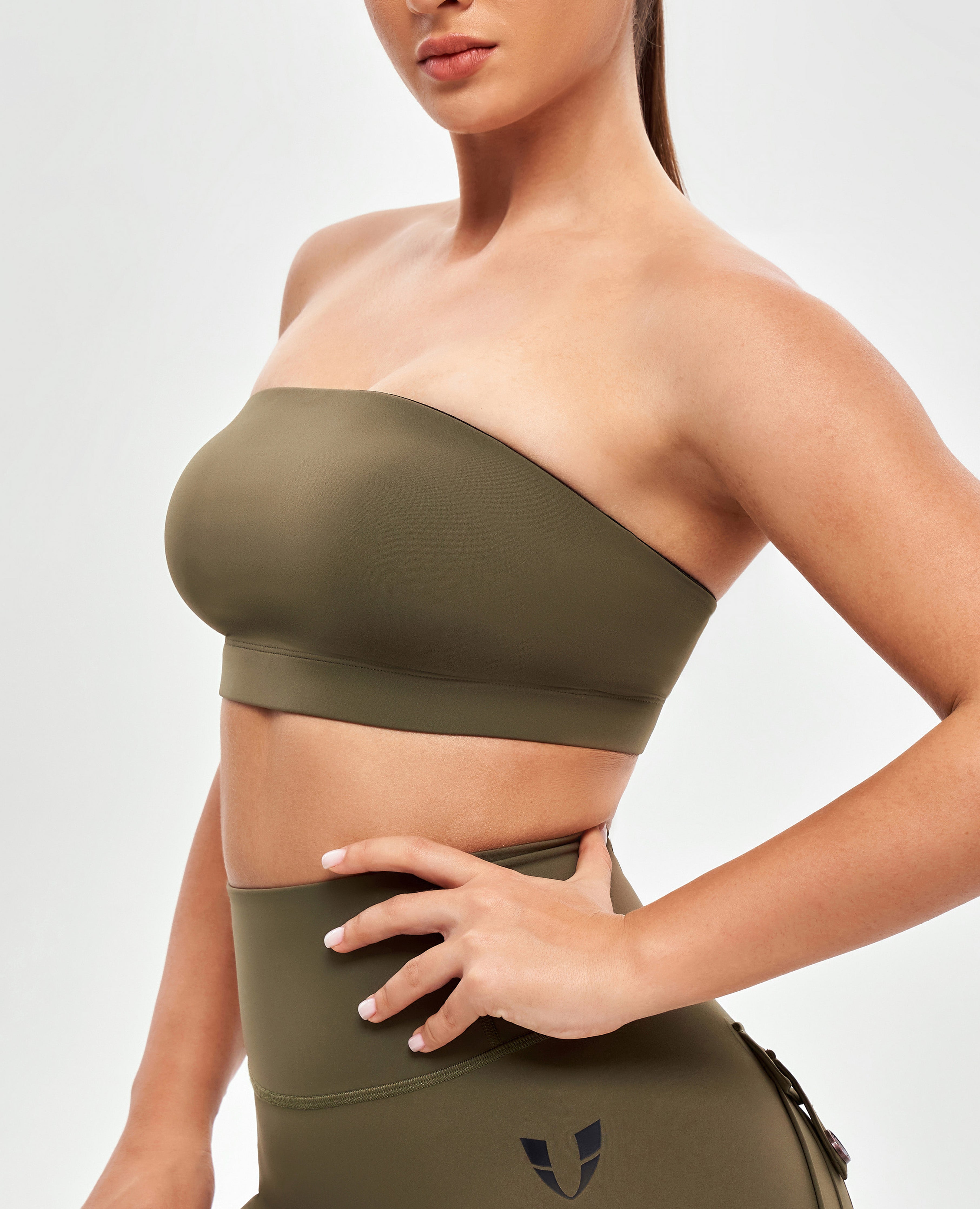 Strapless Sports Bra- 전투 녹색
