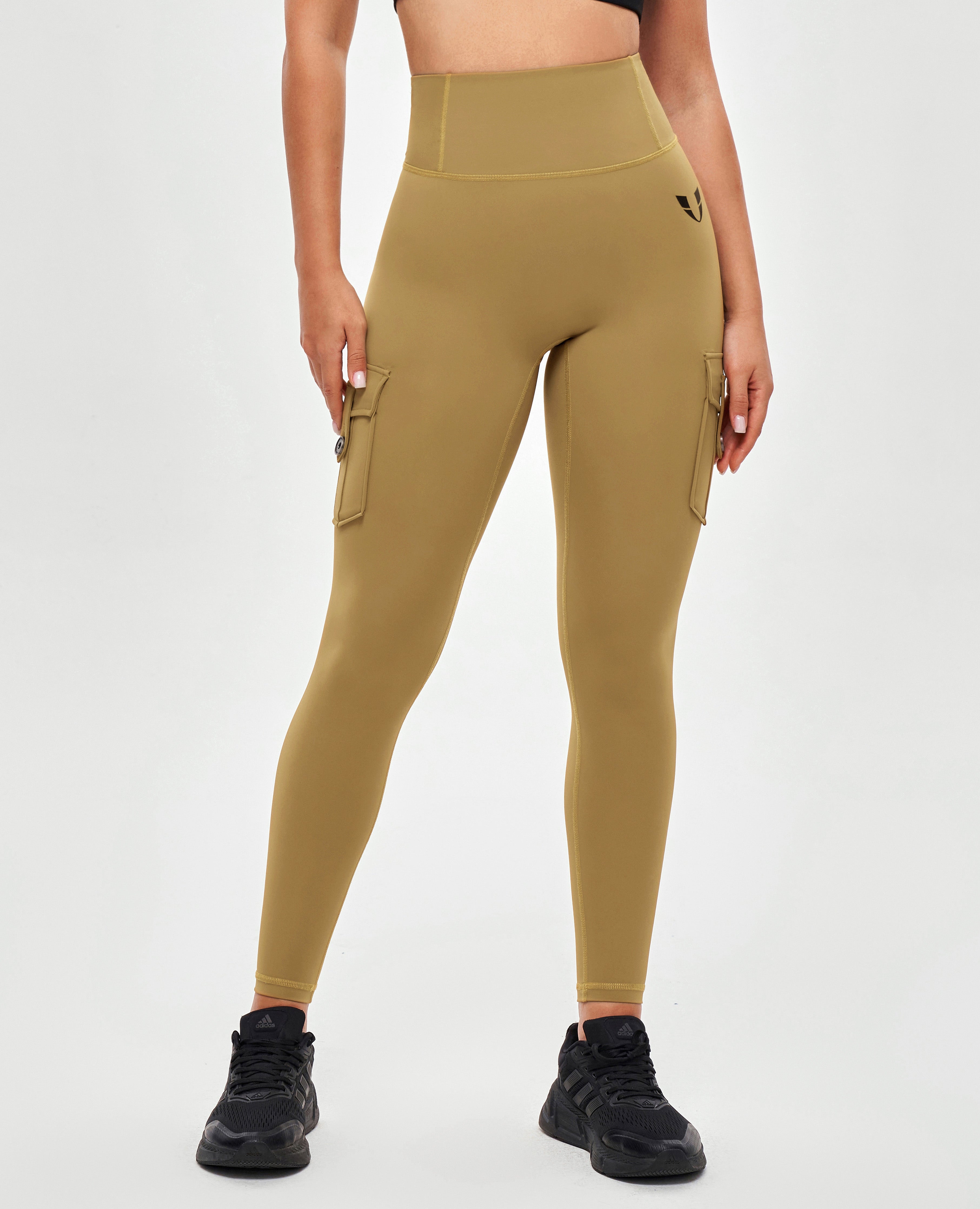 Leggings Cargo Taille Haute Sculpt Body - Brun Cerf
