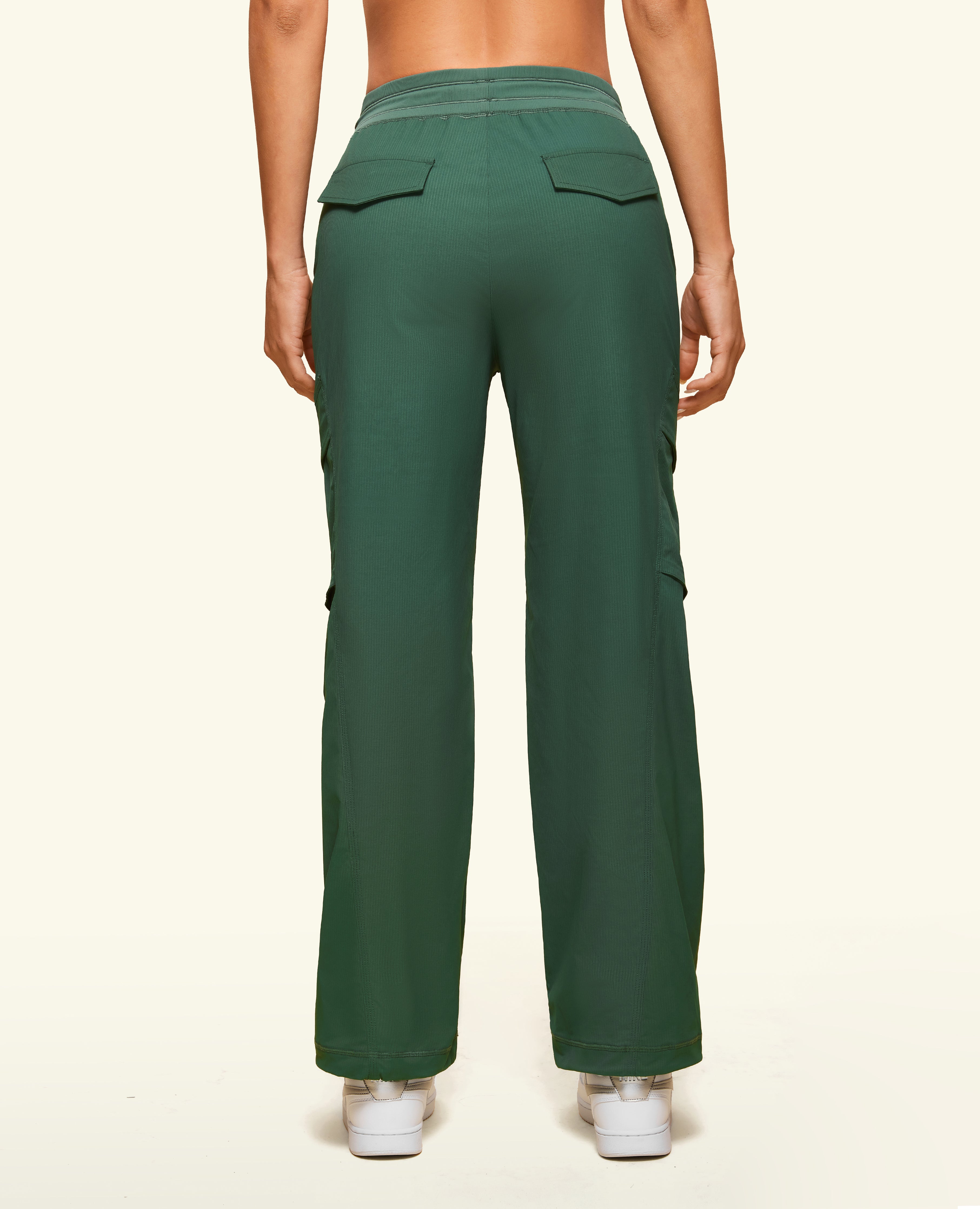 Pantalon de poche à cordon en forme de poche - vert cuivre gris