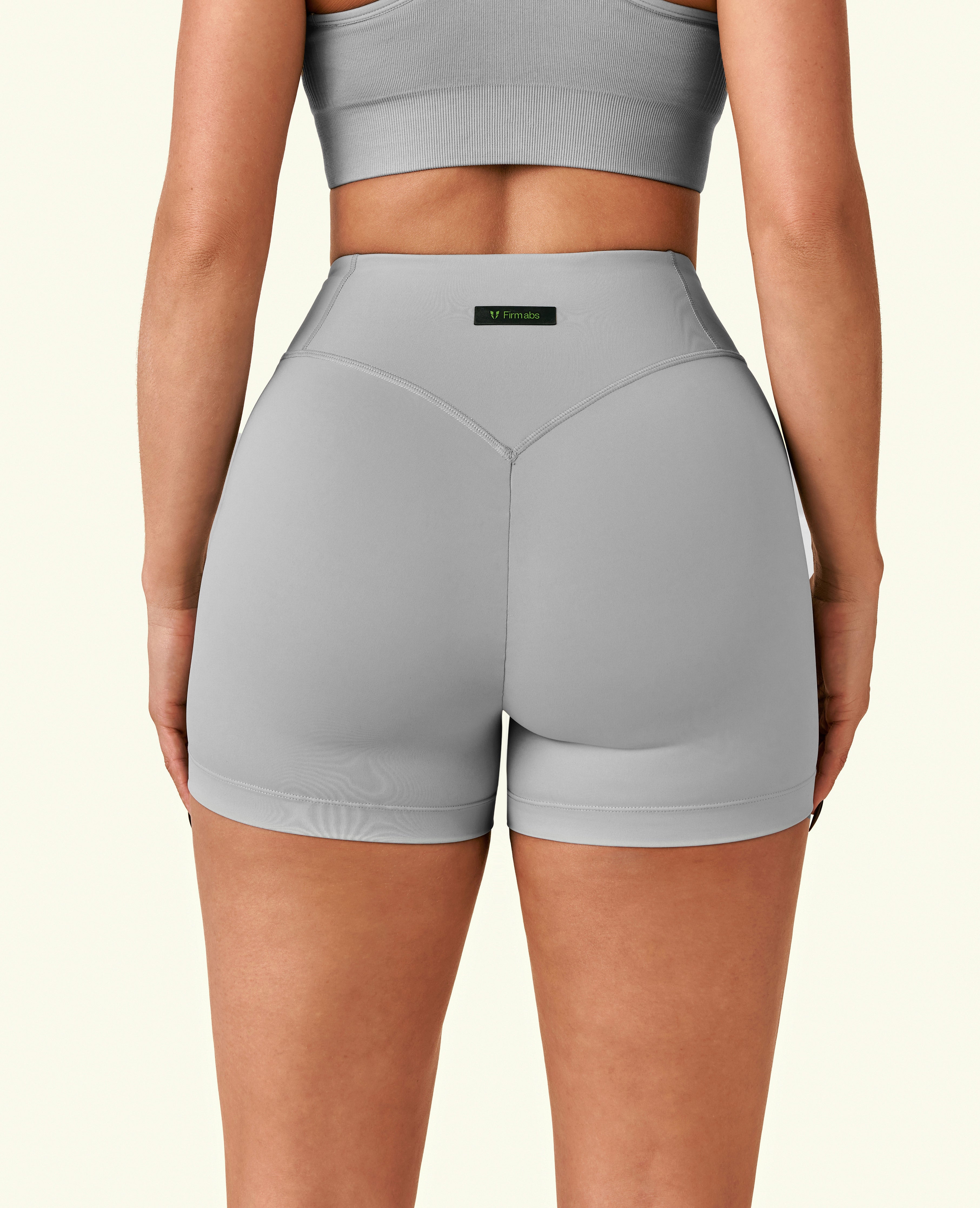 Vital High Waist Shorts - Cement Grey