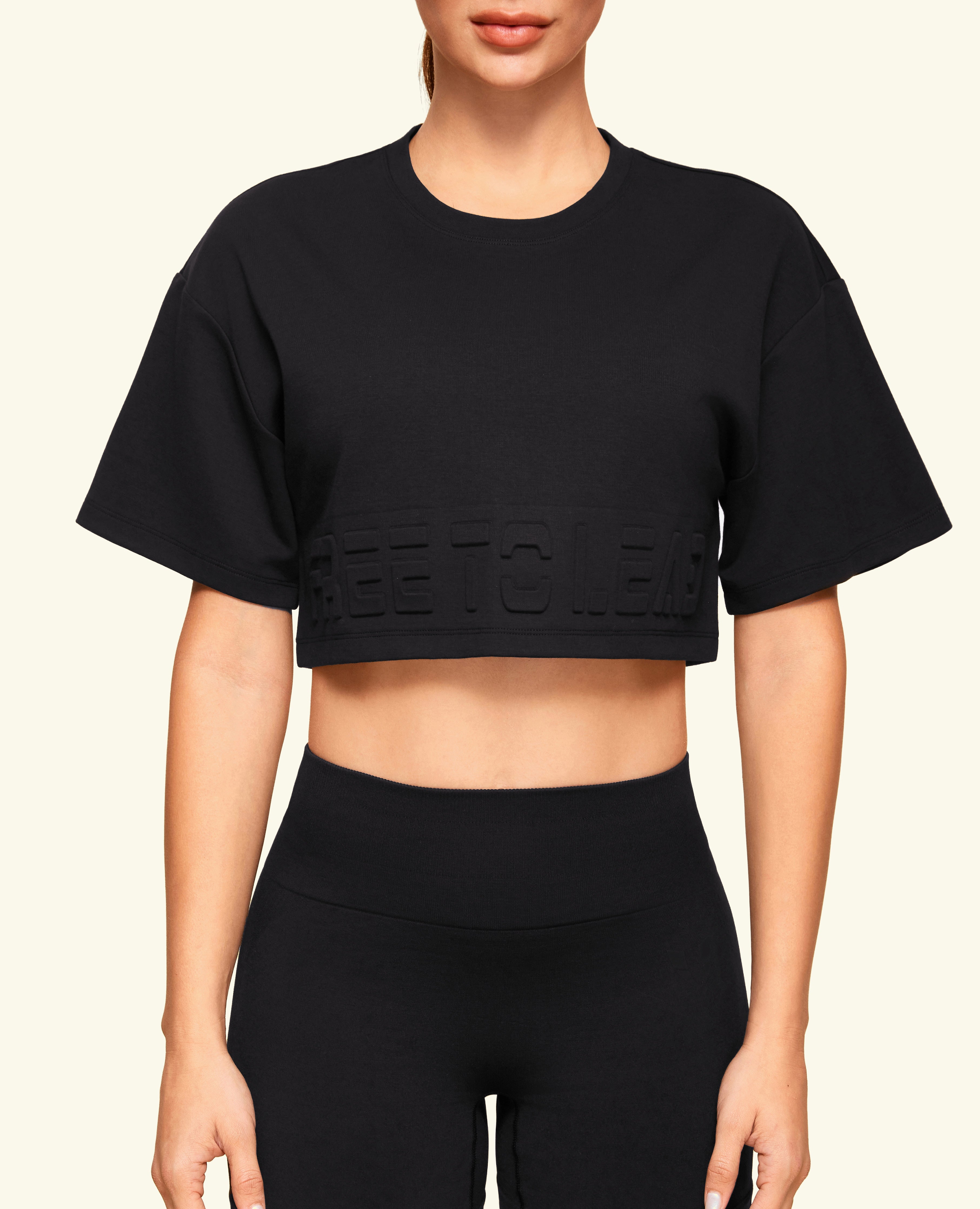 Super Cropped Comfy T-Shirt - Black