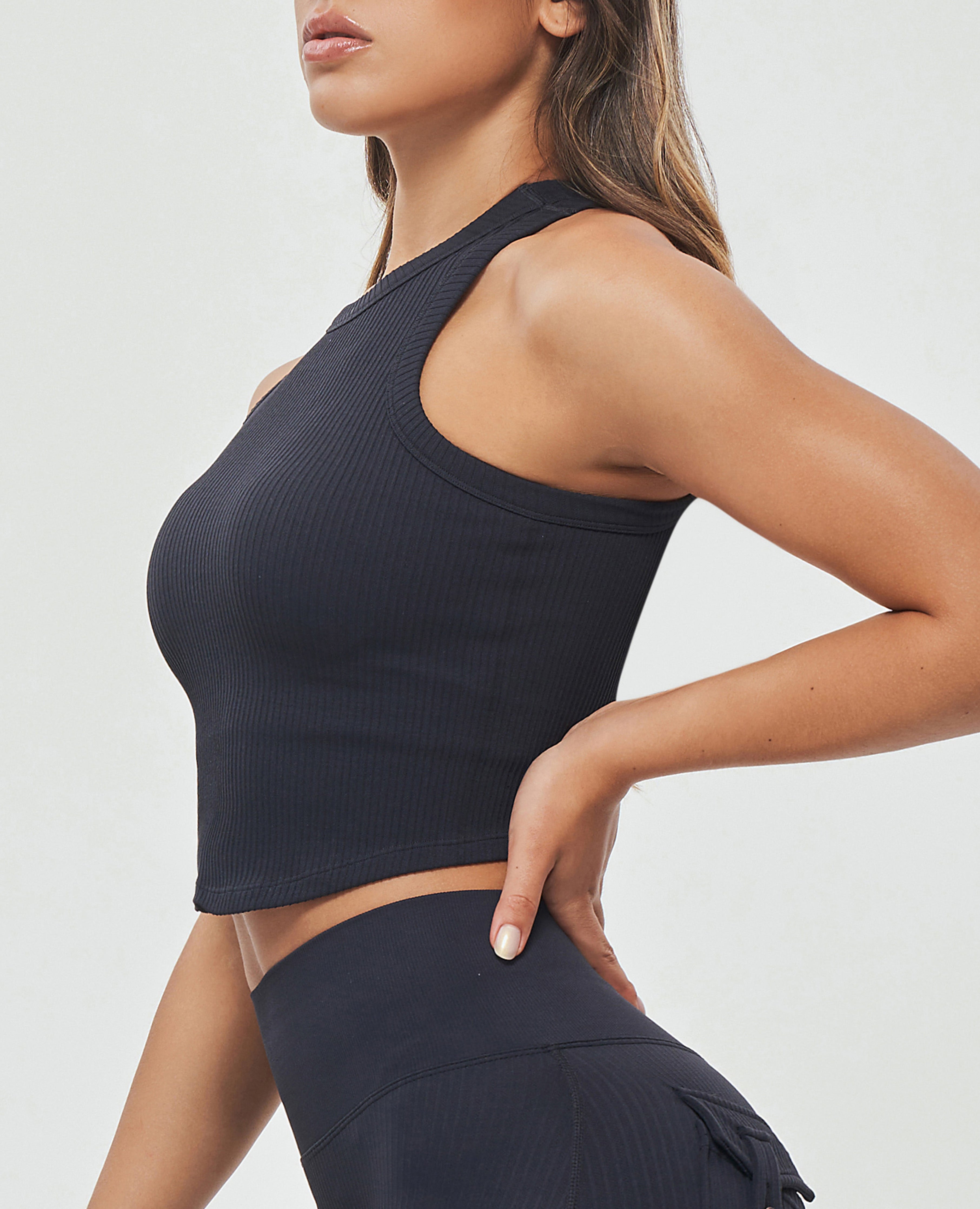 Padded Workout Tank - Black