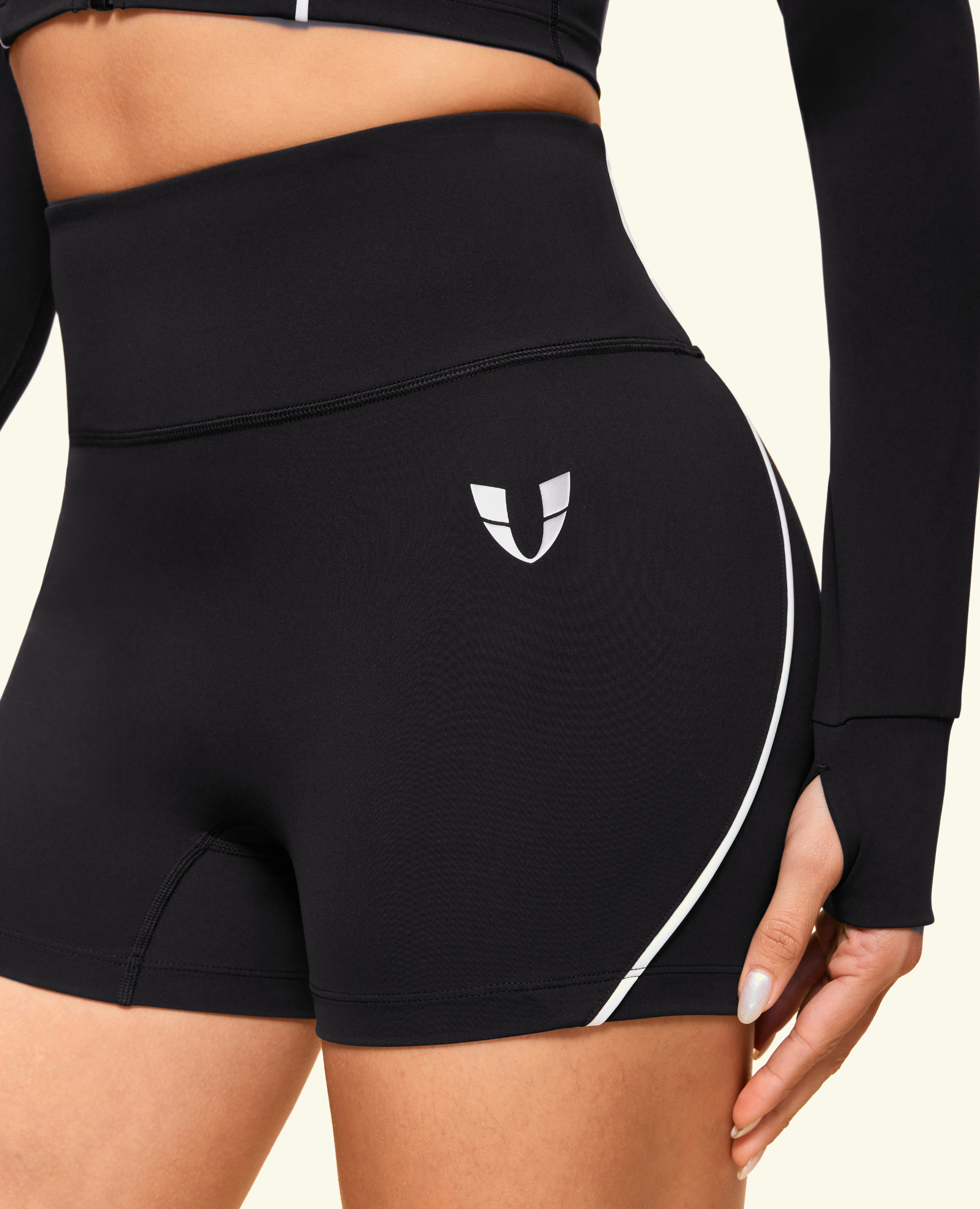 Shorts Taille Haute Power Tight - Noir