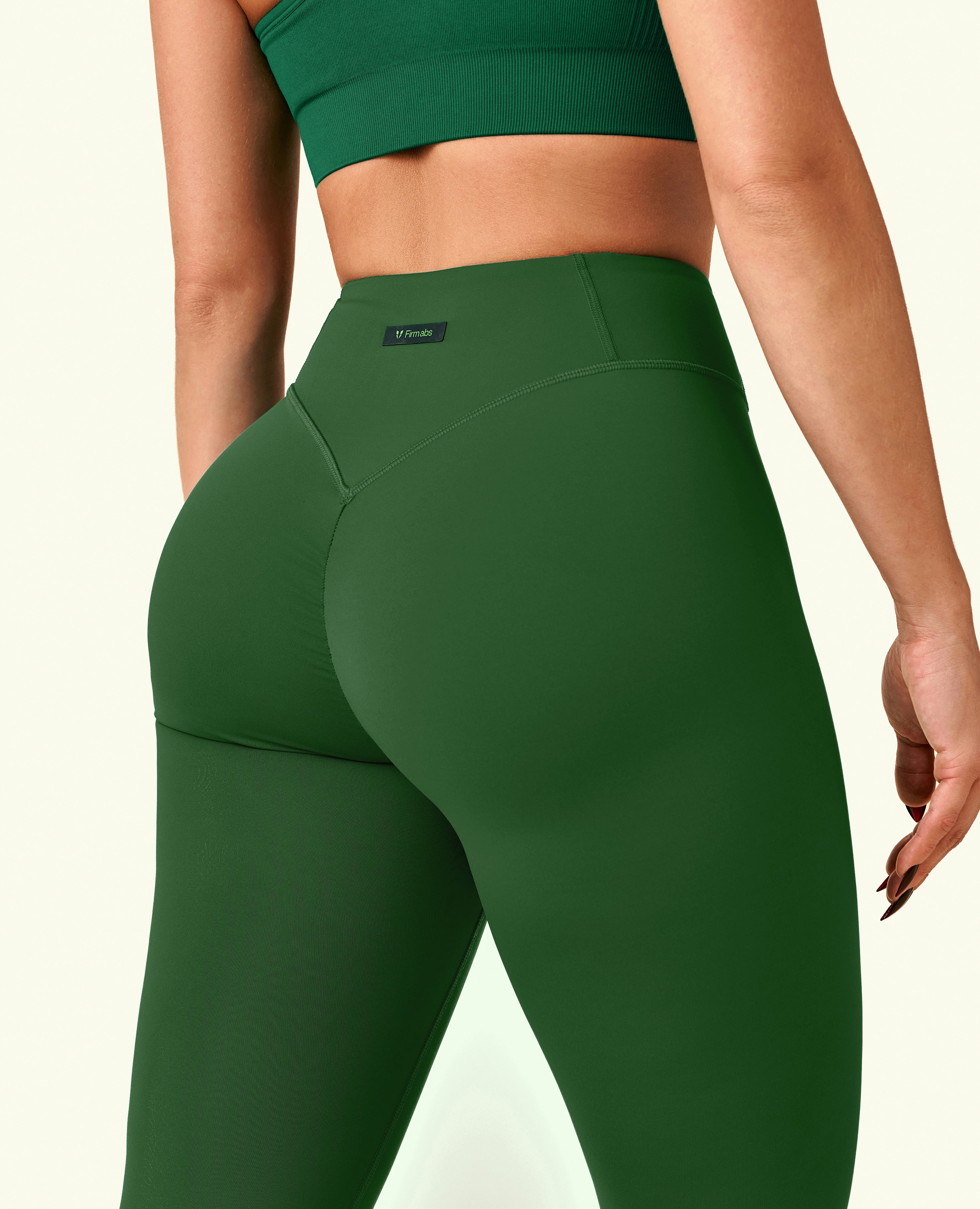 Active High Waist Leggings - Dark Green
