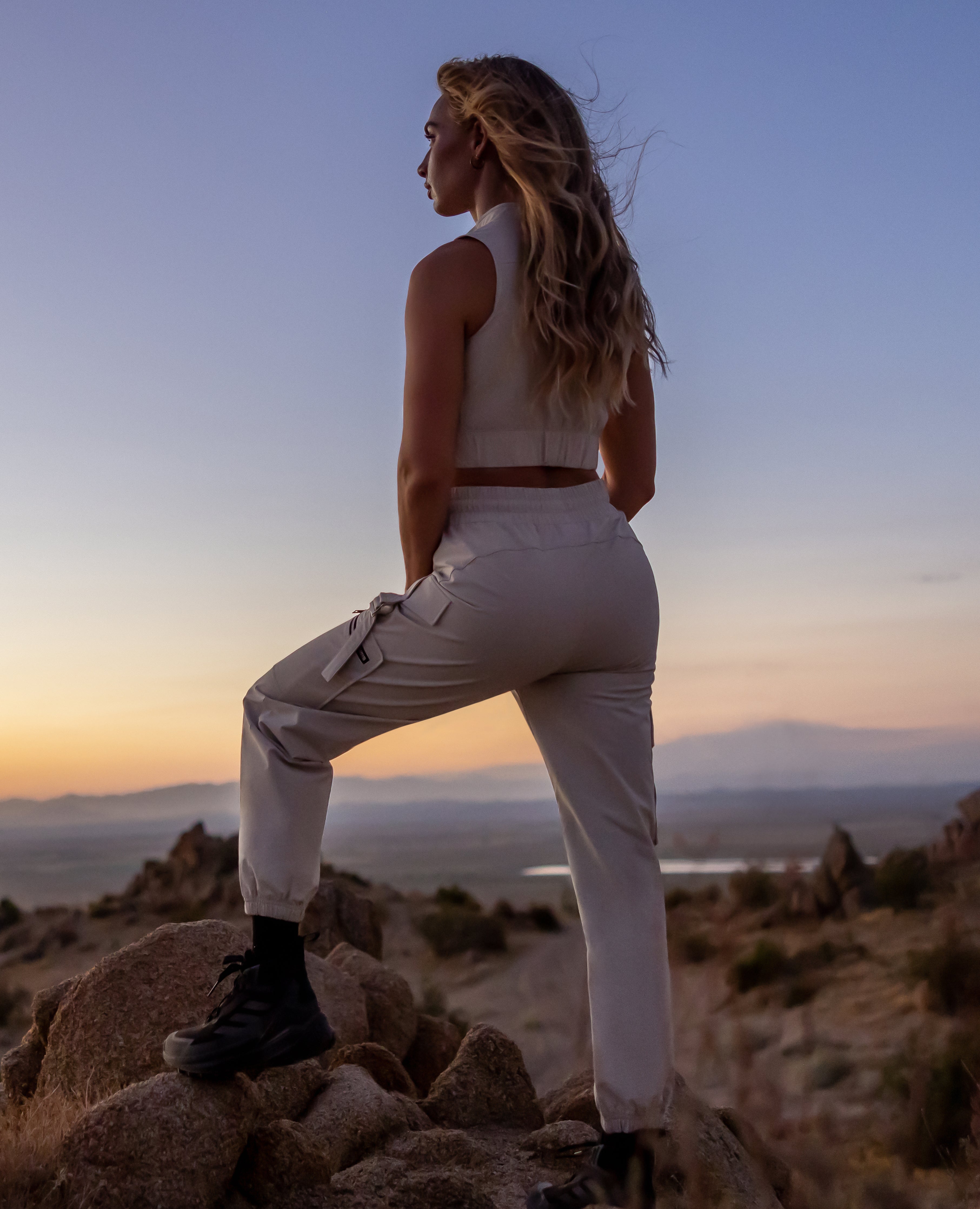 Lose Fit Frachthose - Aprikosengrau