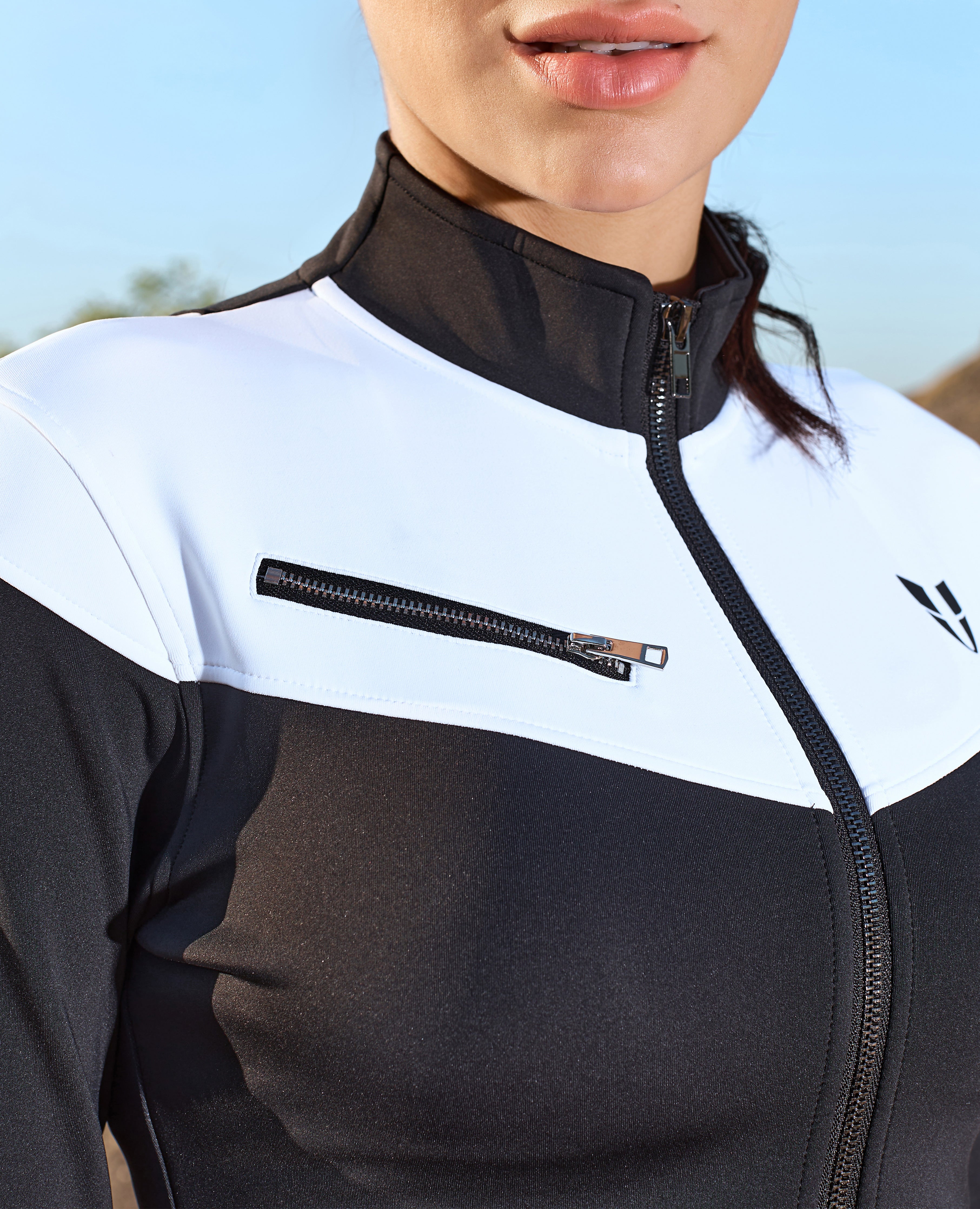 Veste de cultures en forme vive - noir et blanc