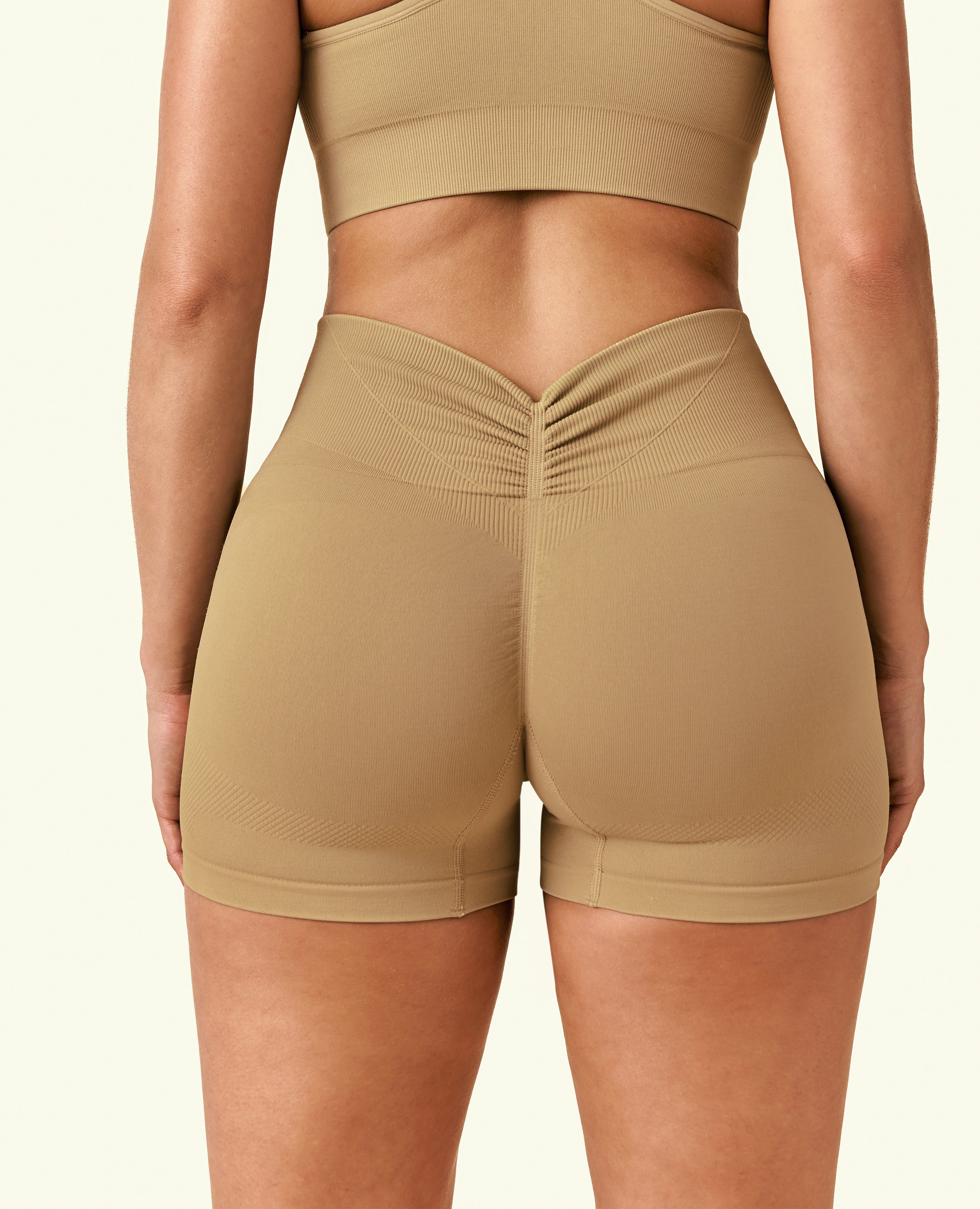 Force Scrunch Butt Shorts - Earth Brown