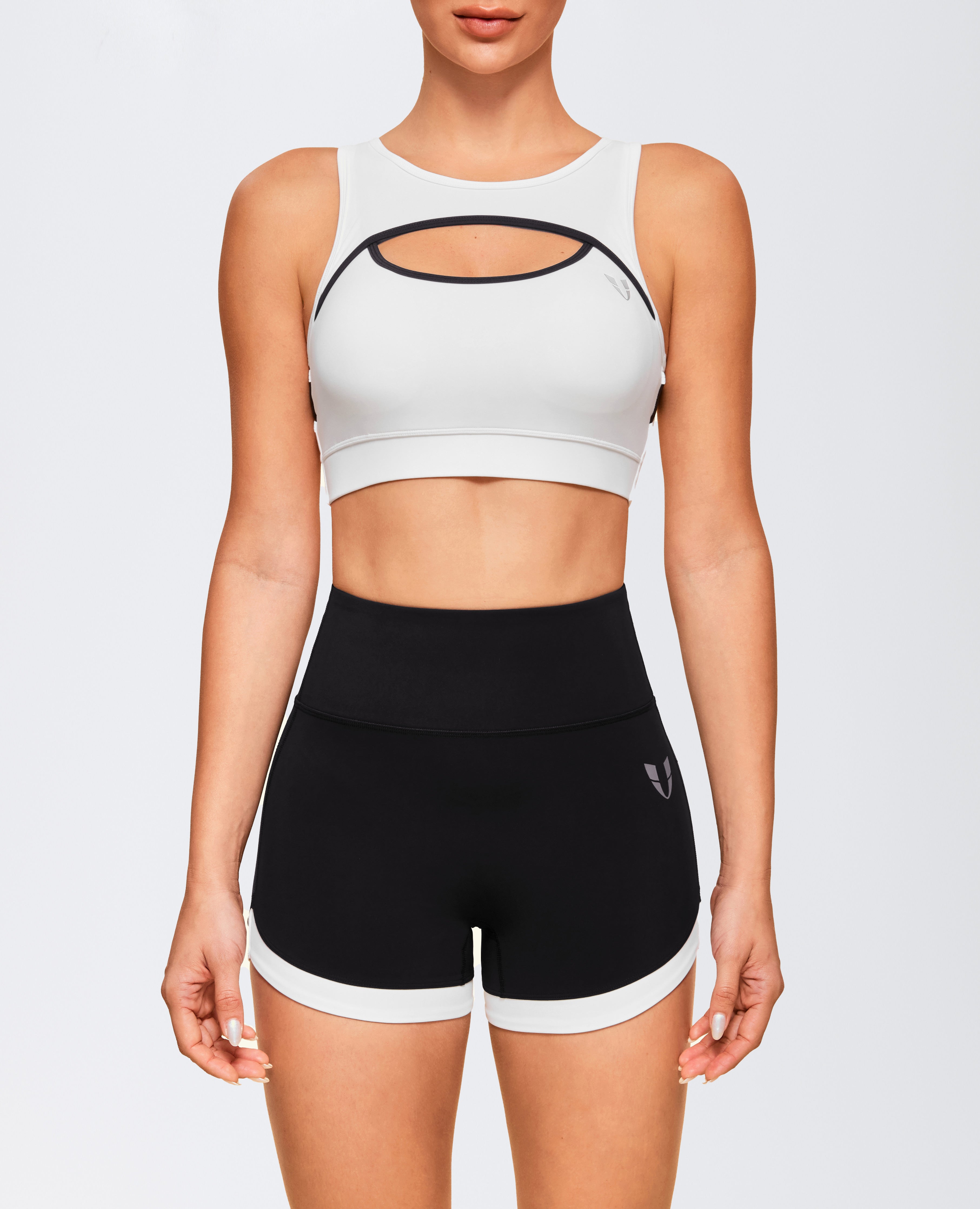 Hollow Active Sports Bra - White