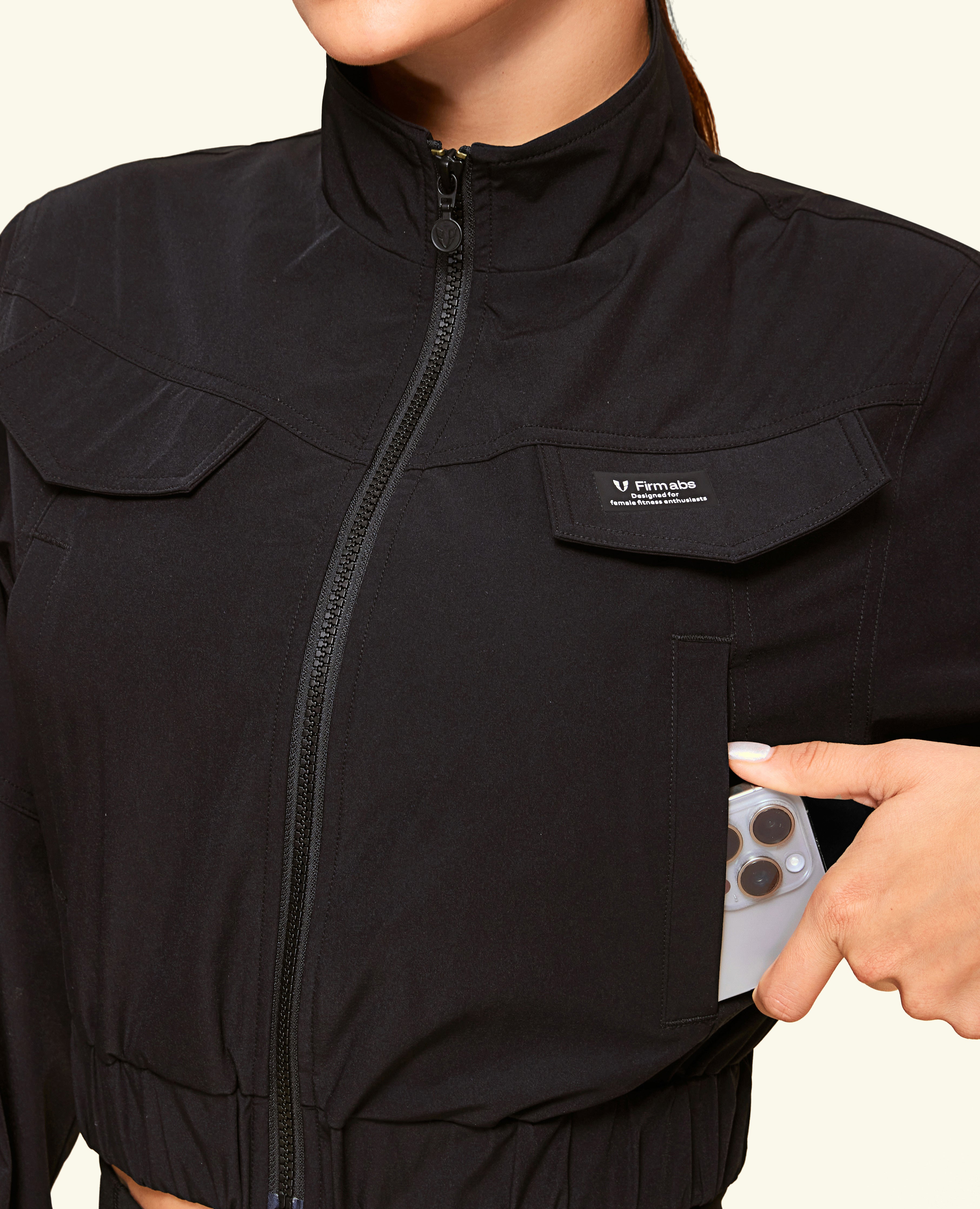 Kruppierte ultimative Frachtjacke - schwarz