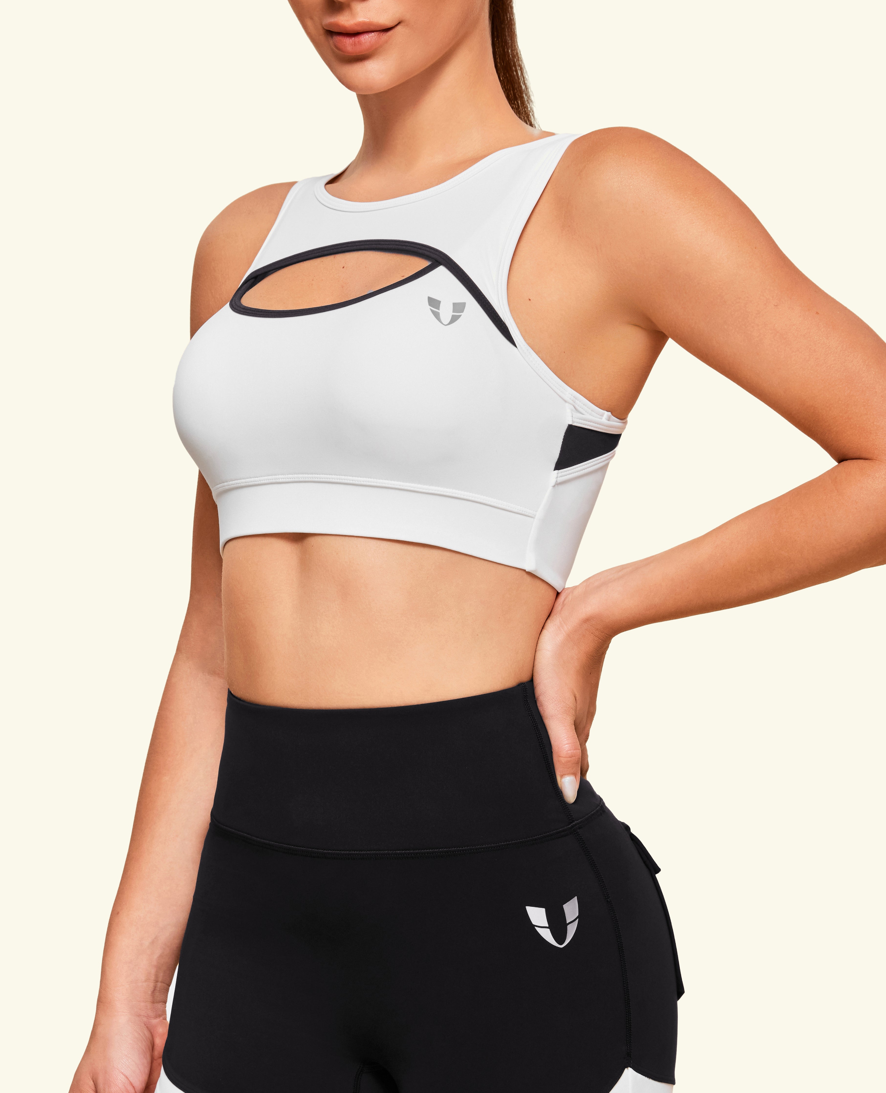 Hollow Active Sports Bra - White