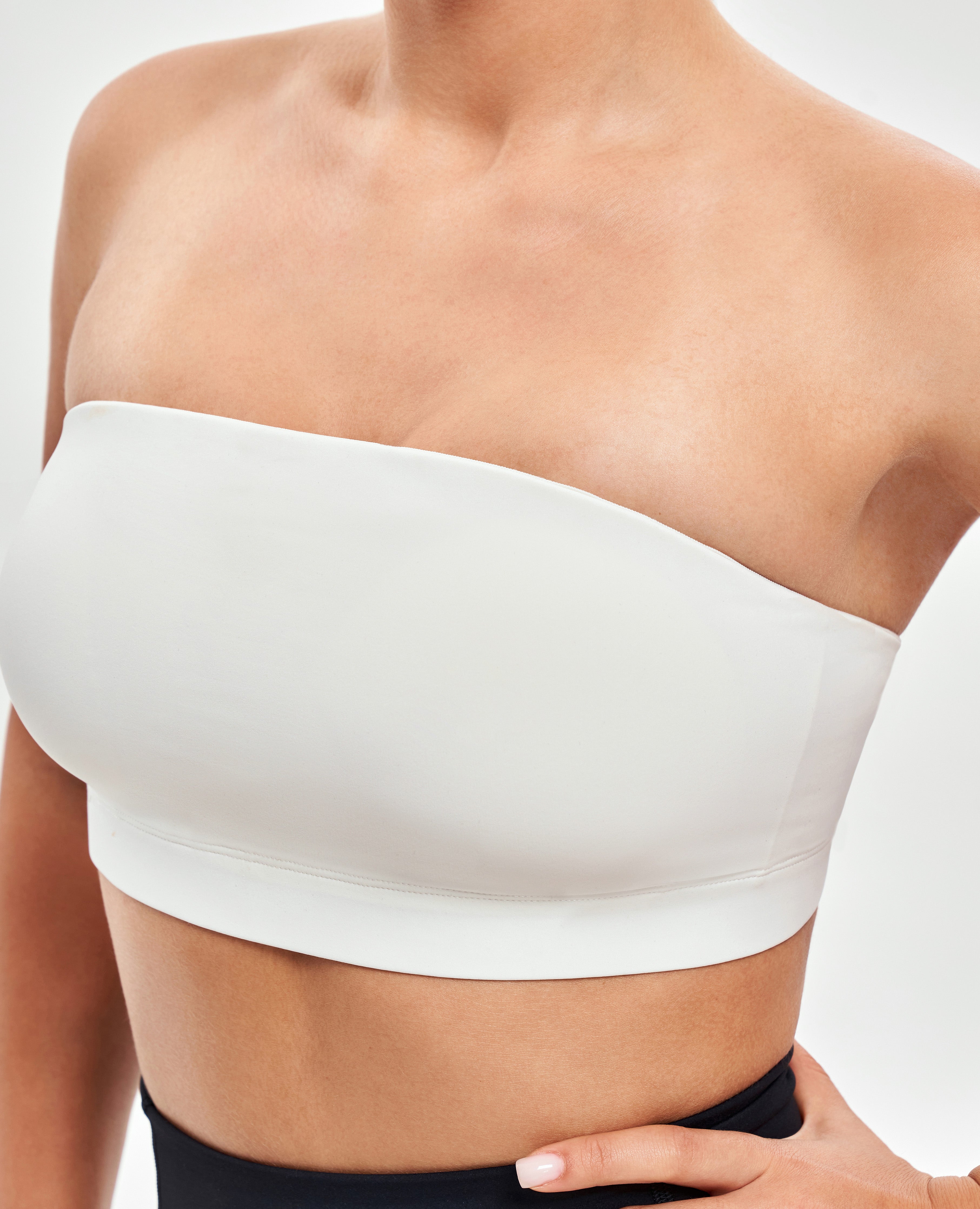 Soutien-gorge sportif sans bretelles - blanc