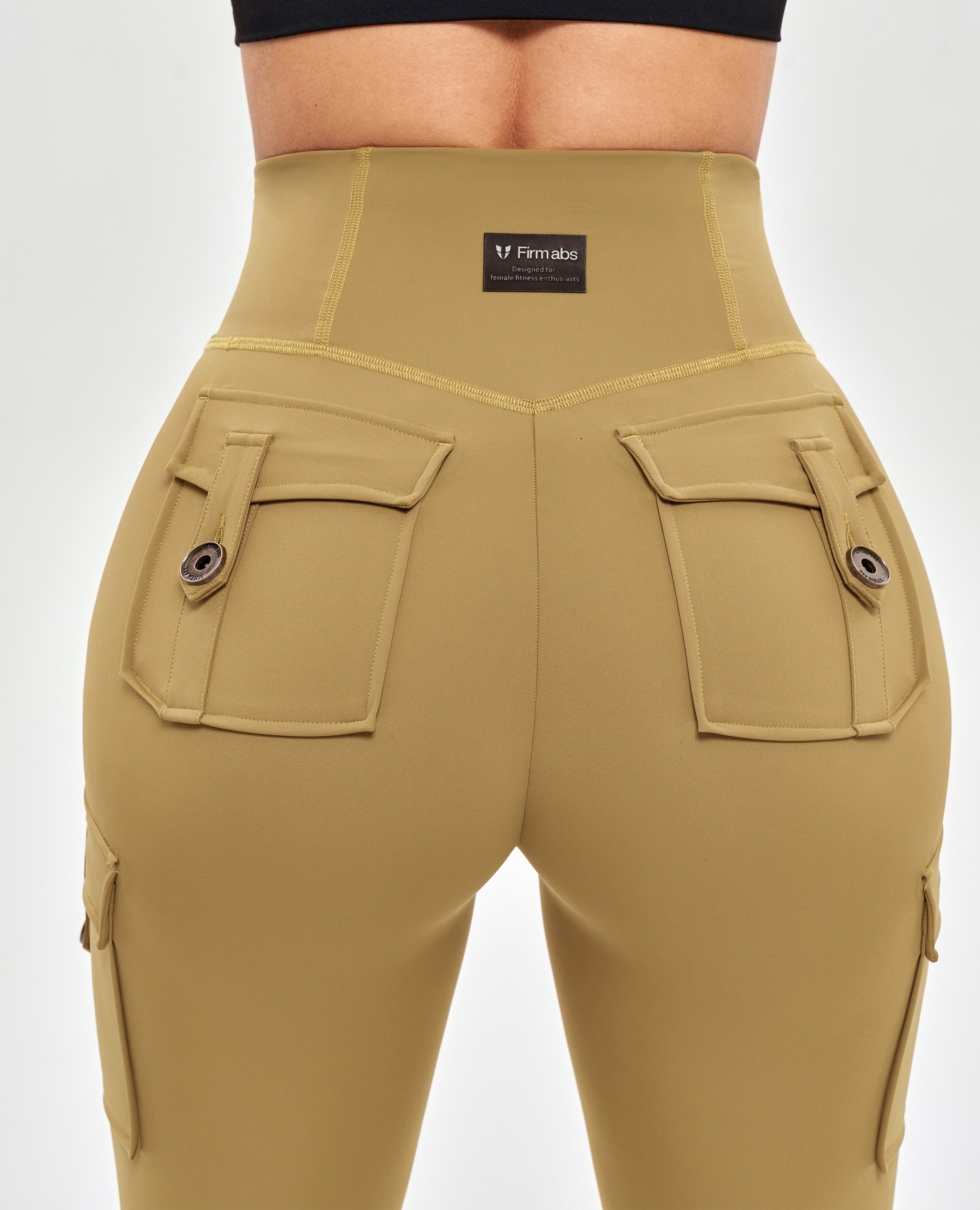 Leggings Cargo Taille Haute Sculpt Body - Brun Cerf