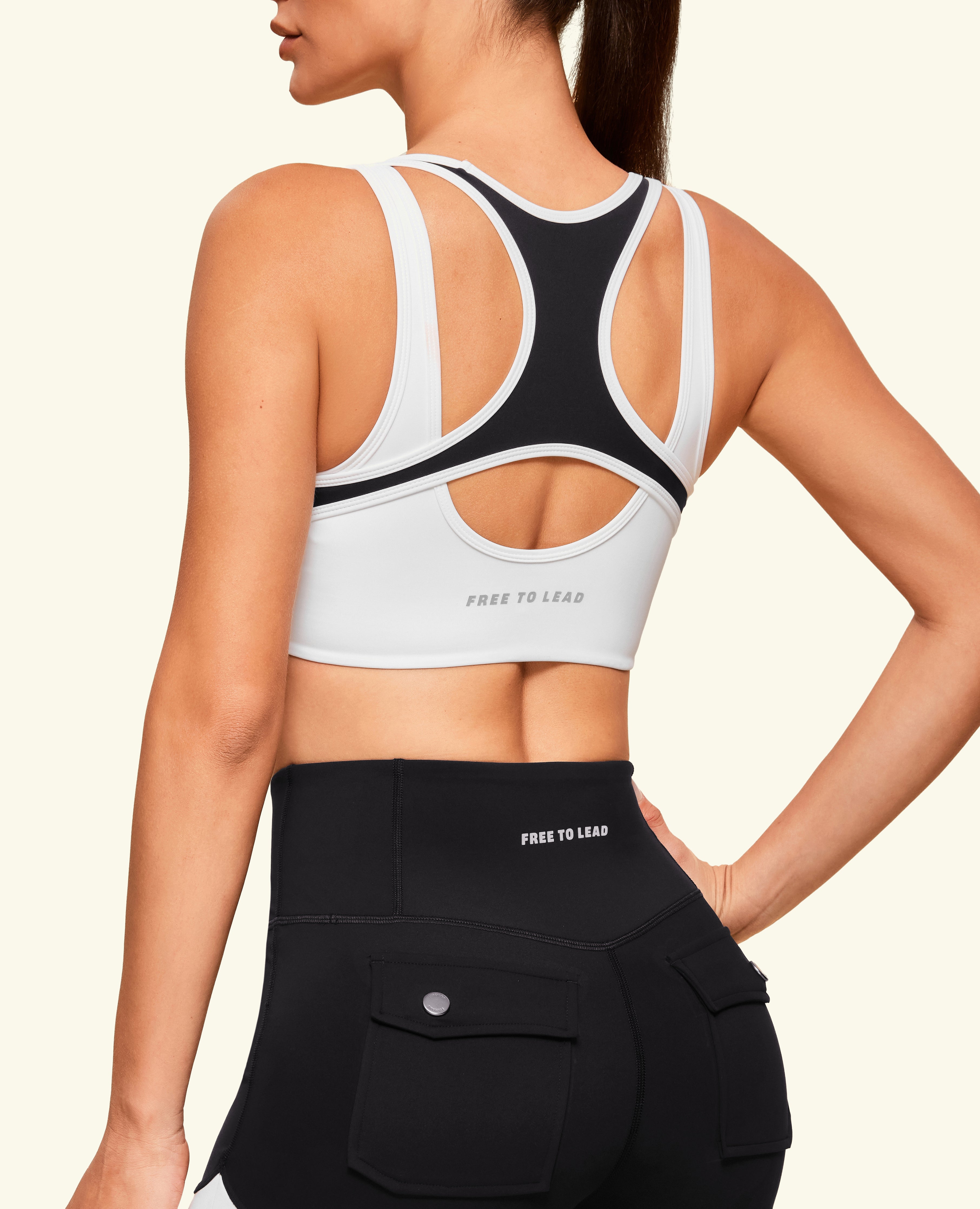 Hollow Active Sports Bra - White
