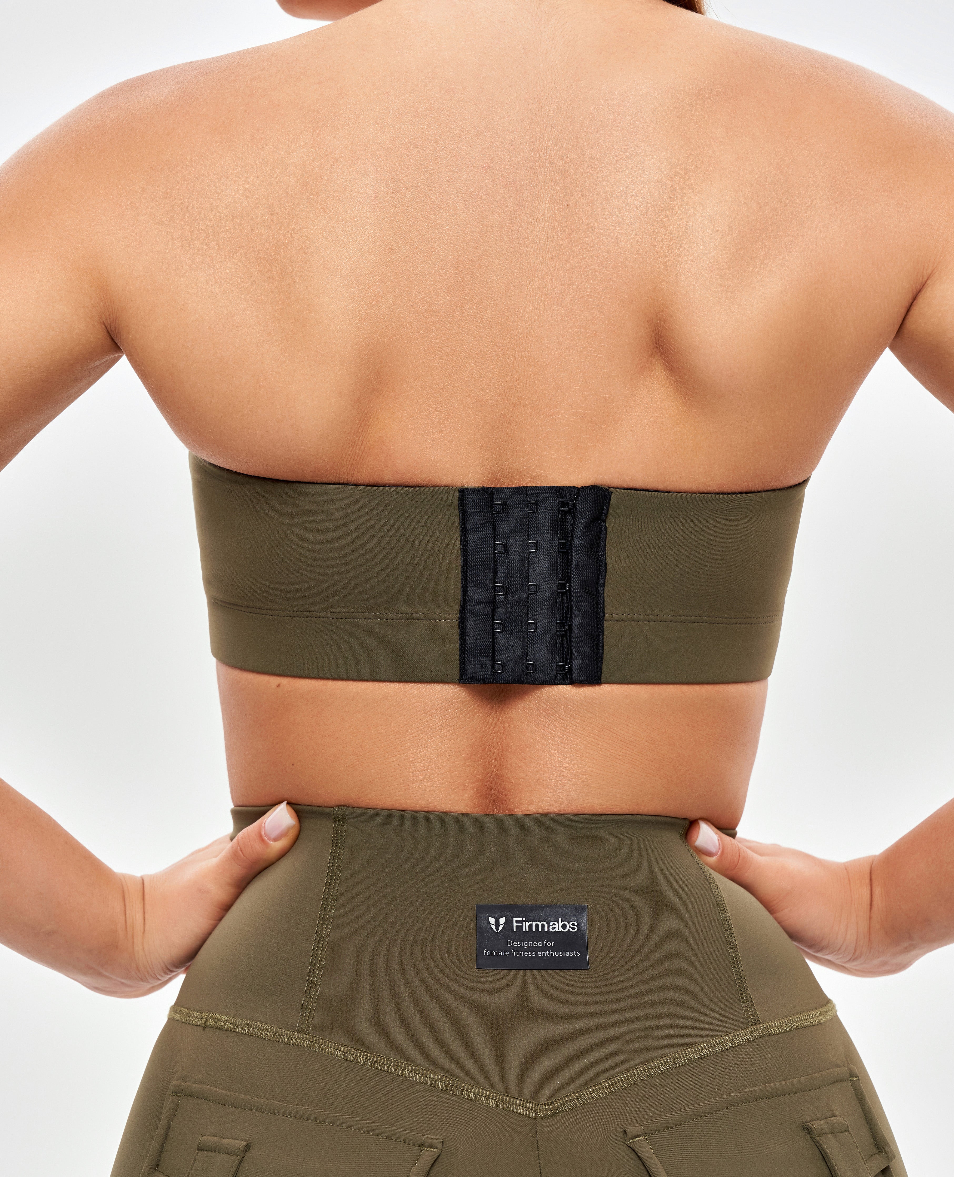 Strapless Sports Bra- 전투 녹색
