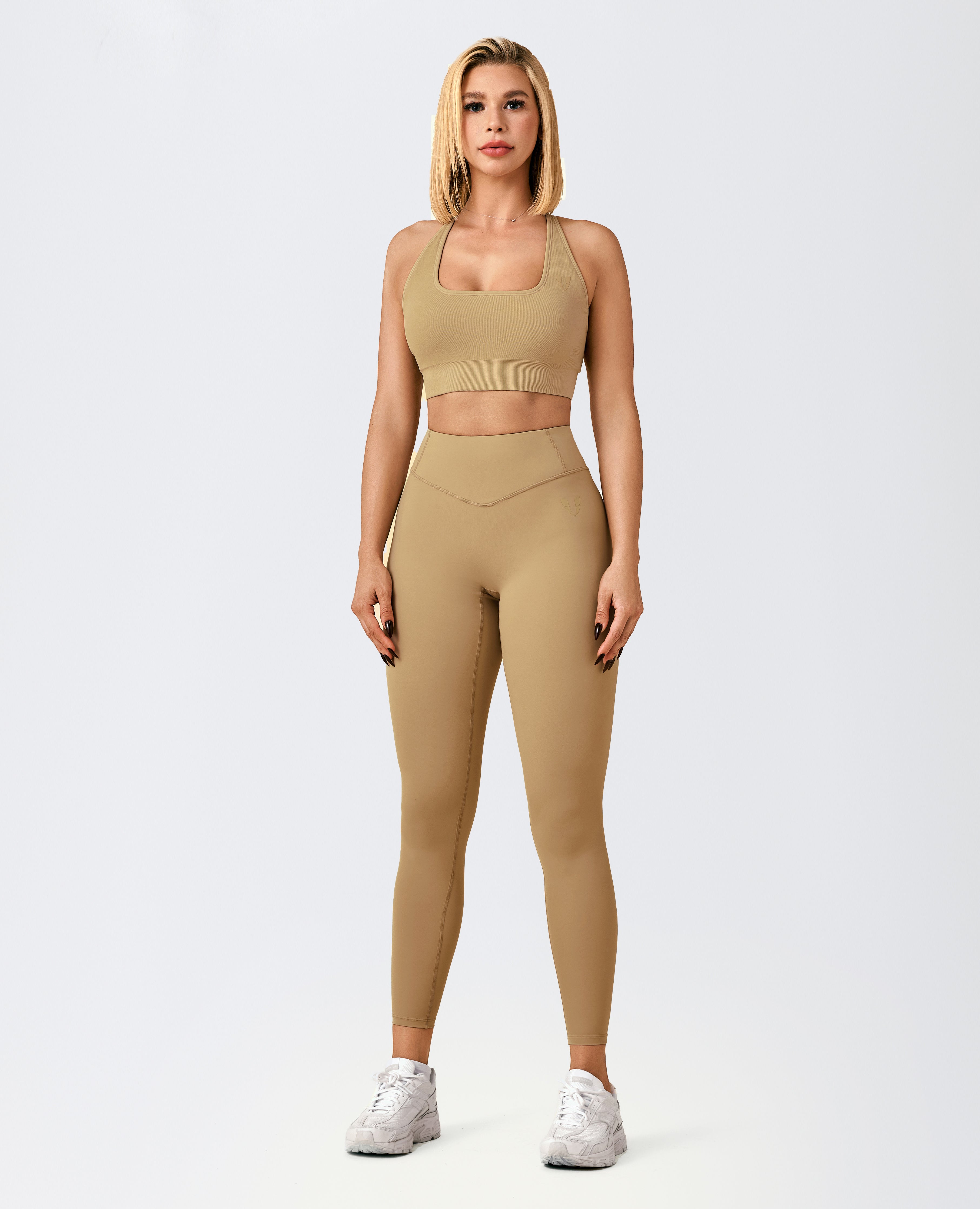 Leggings de Cintura Alta Activos - Marrón Tierra