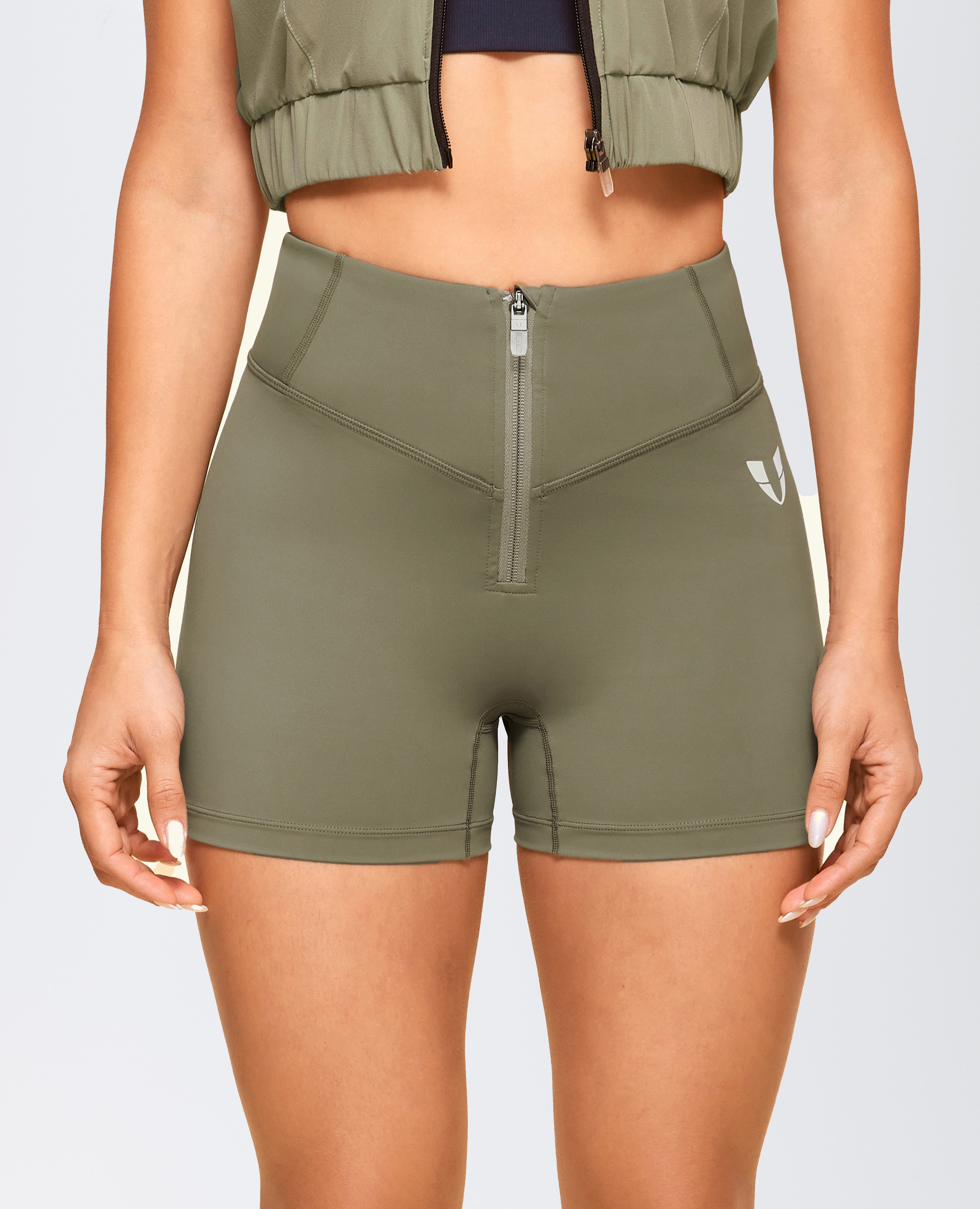 شورت الجيب الأمامي الرمز البريدي - الجيش الأخضر