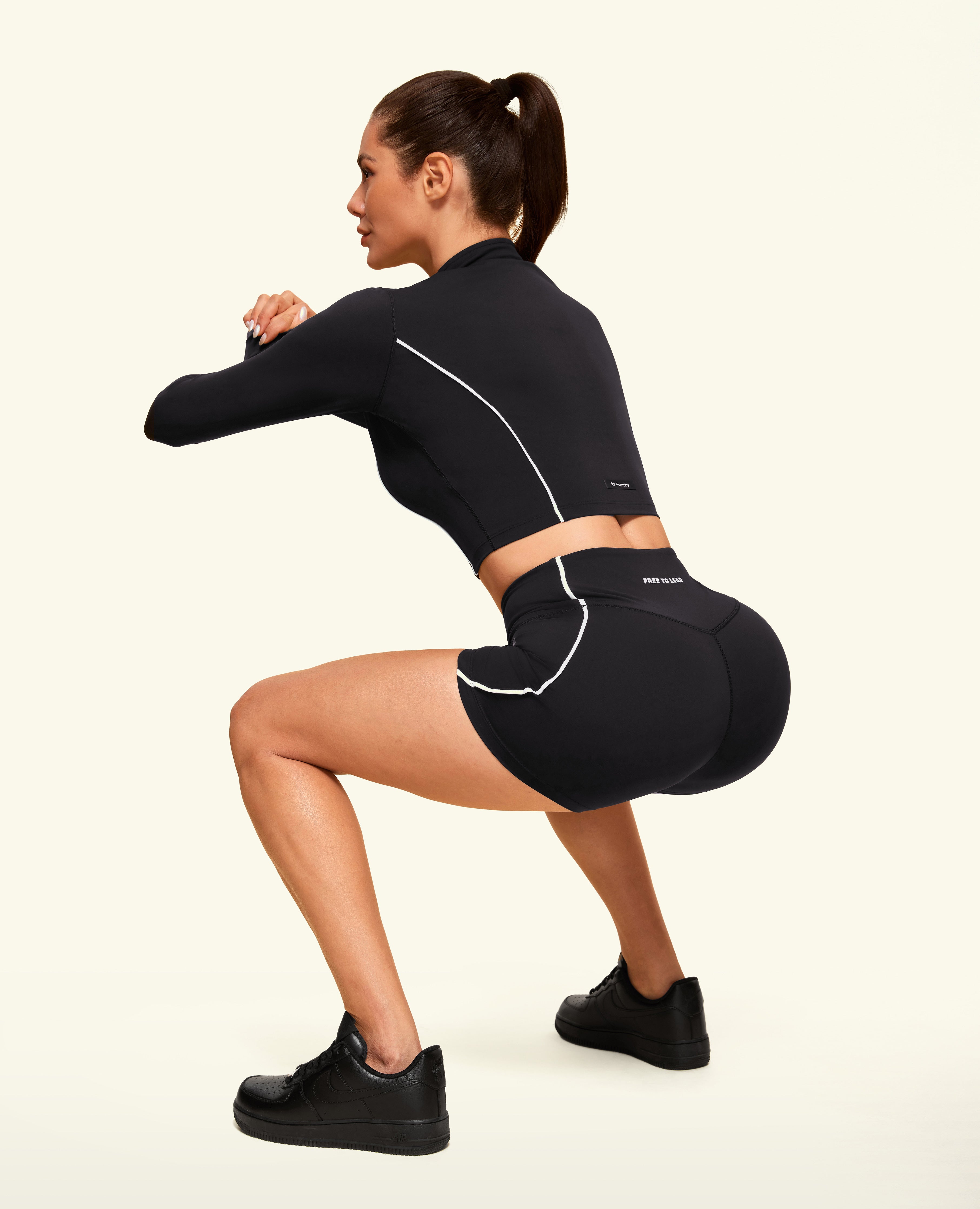 Shorts Taille Haute Power Tight - Noir