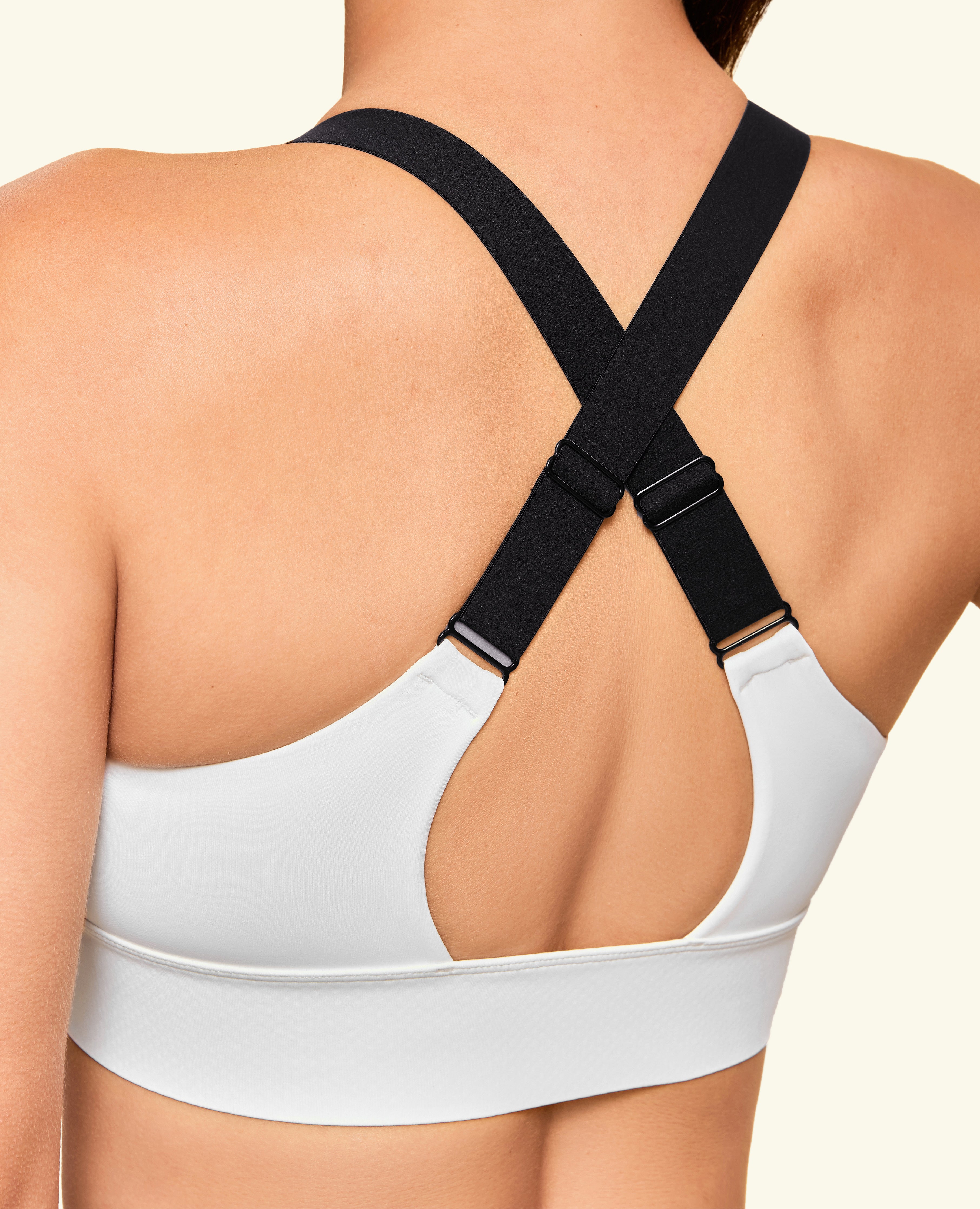 Energy Zip Front Sports Bra - White