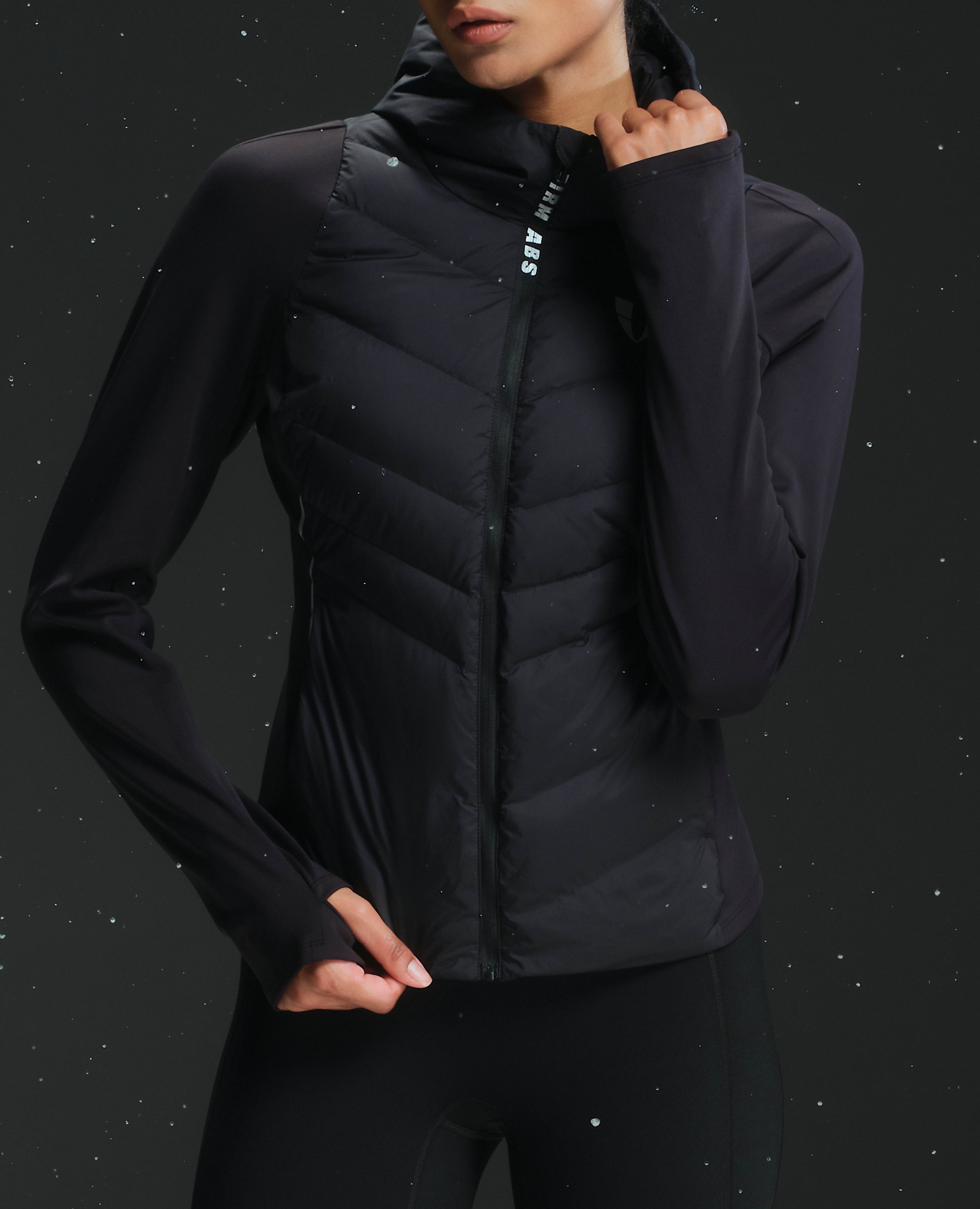 Lightweight Hooded Winter Down Jacket - Black