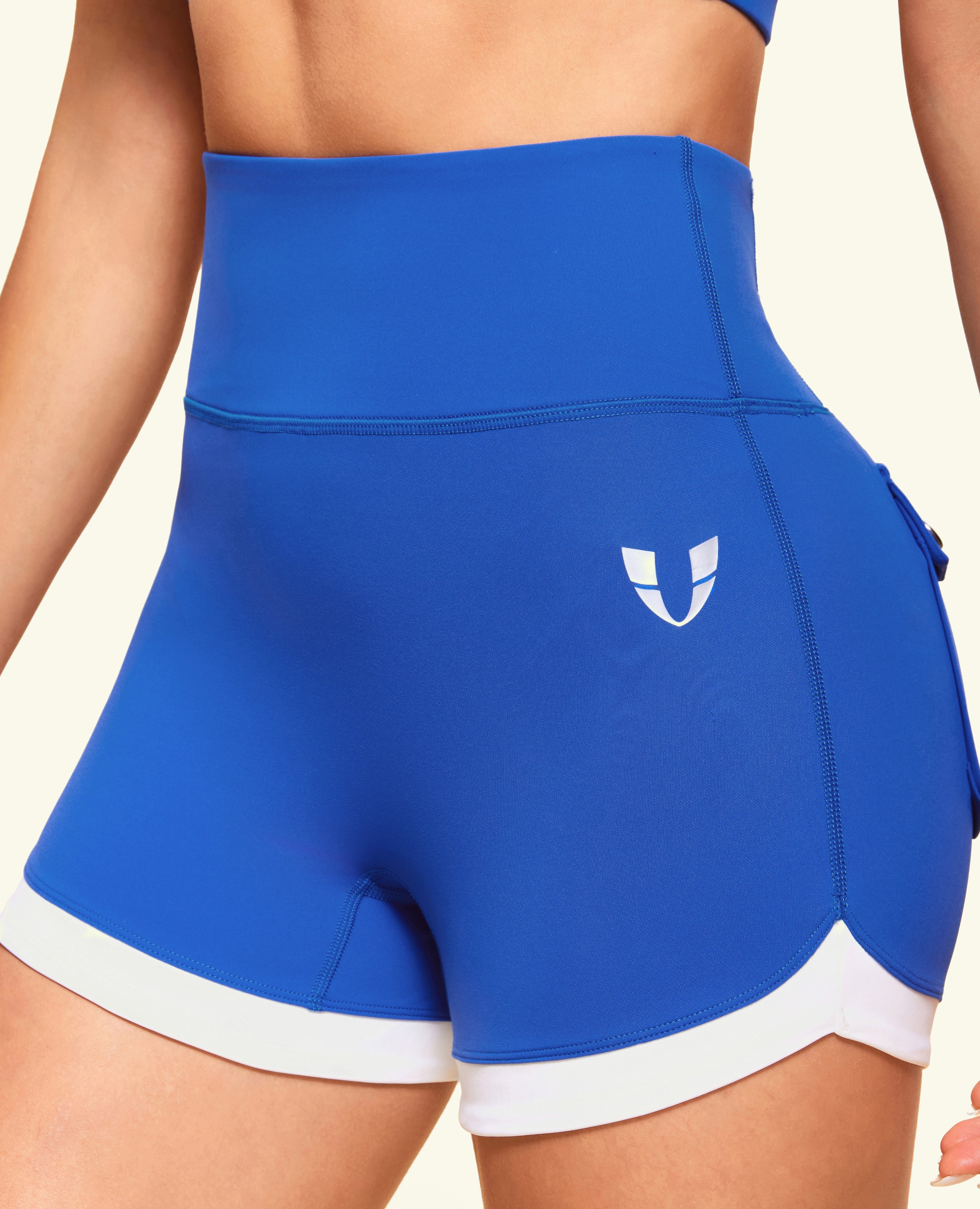 Everyday Pocket High Waist Shorts - Dark Blue