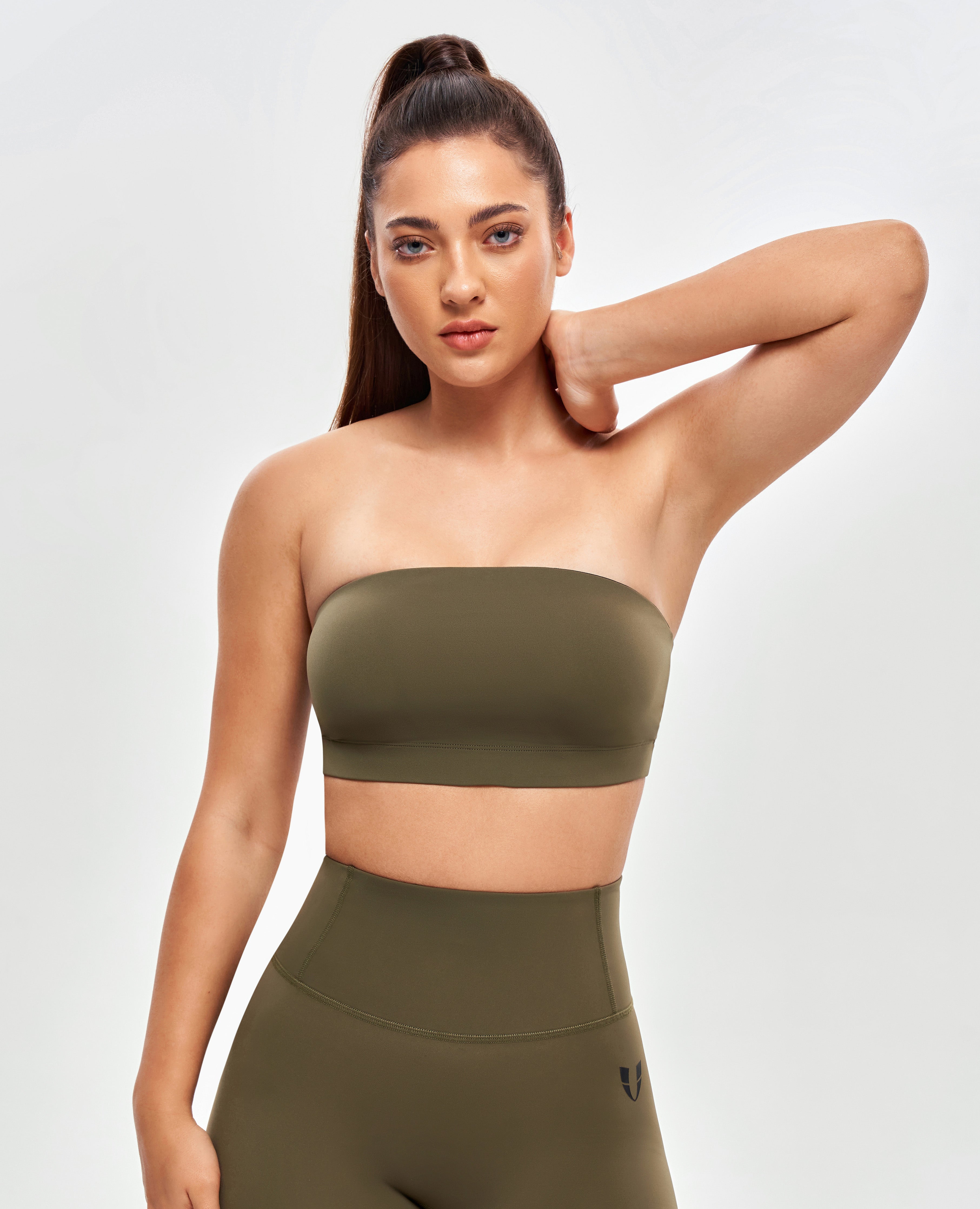 Strapless Sports Bra- 전투 녹색