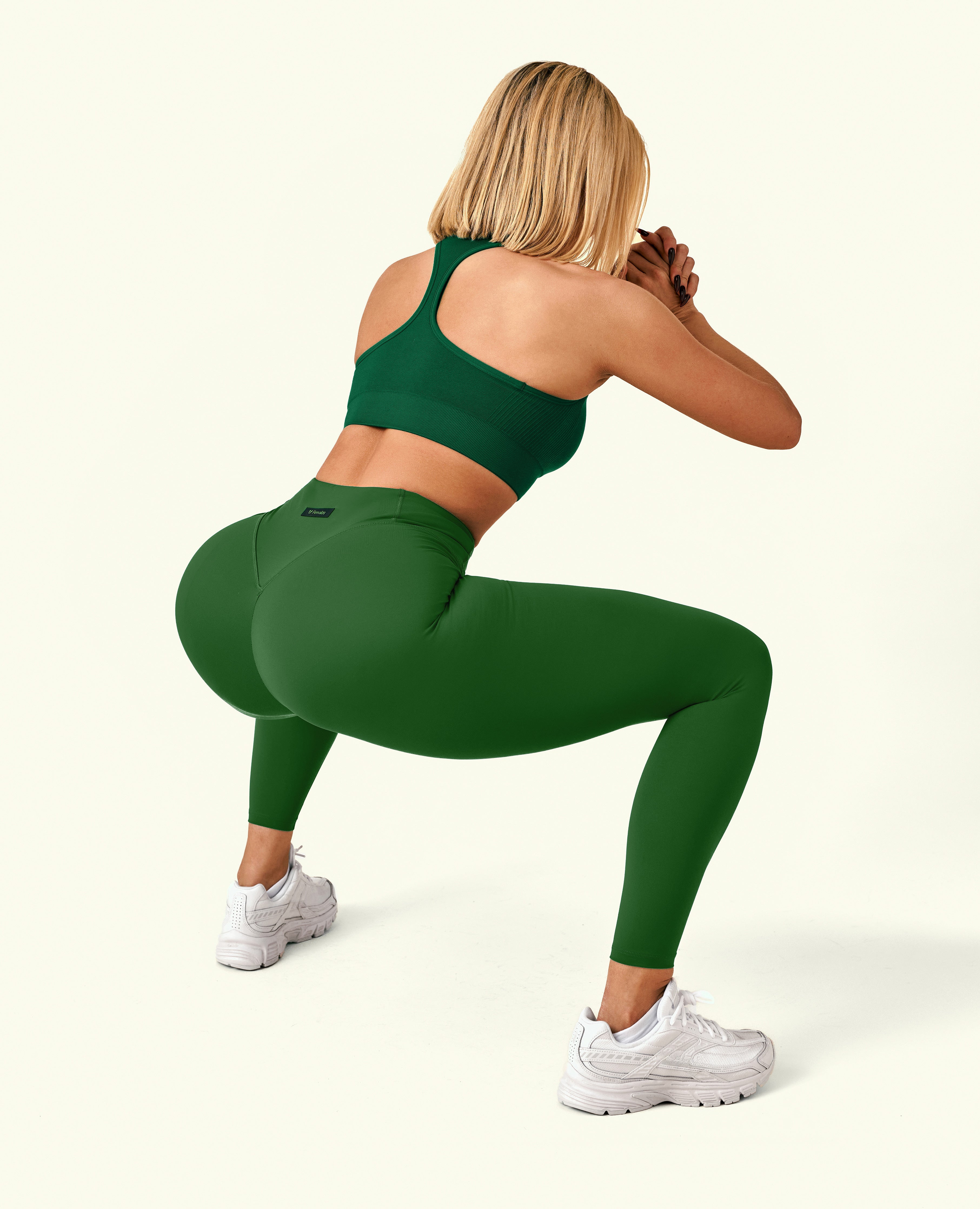 Active High Waist Leggings - Dark Green