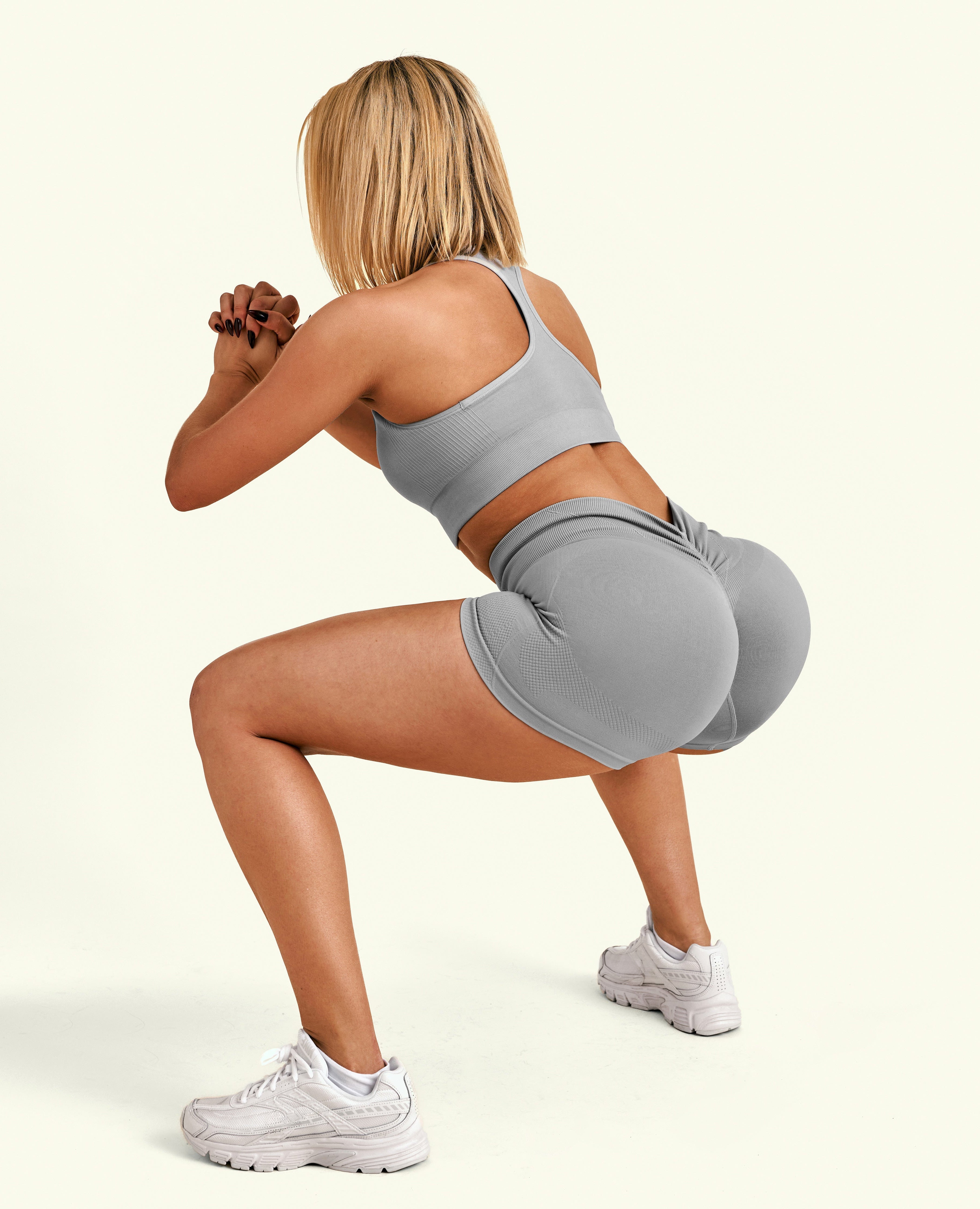 Force Scrunch Butt Shorts - Cement Grey