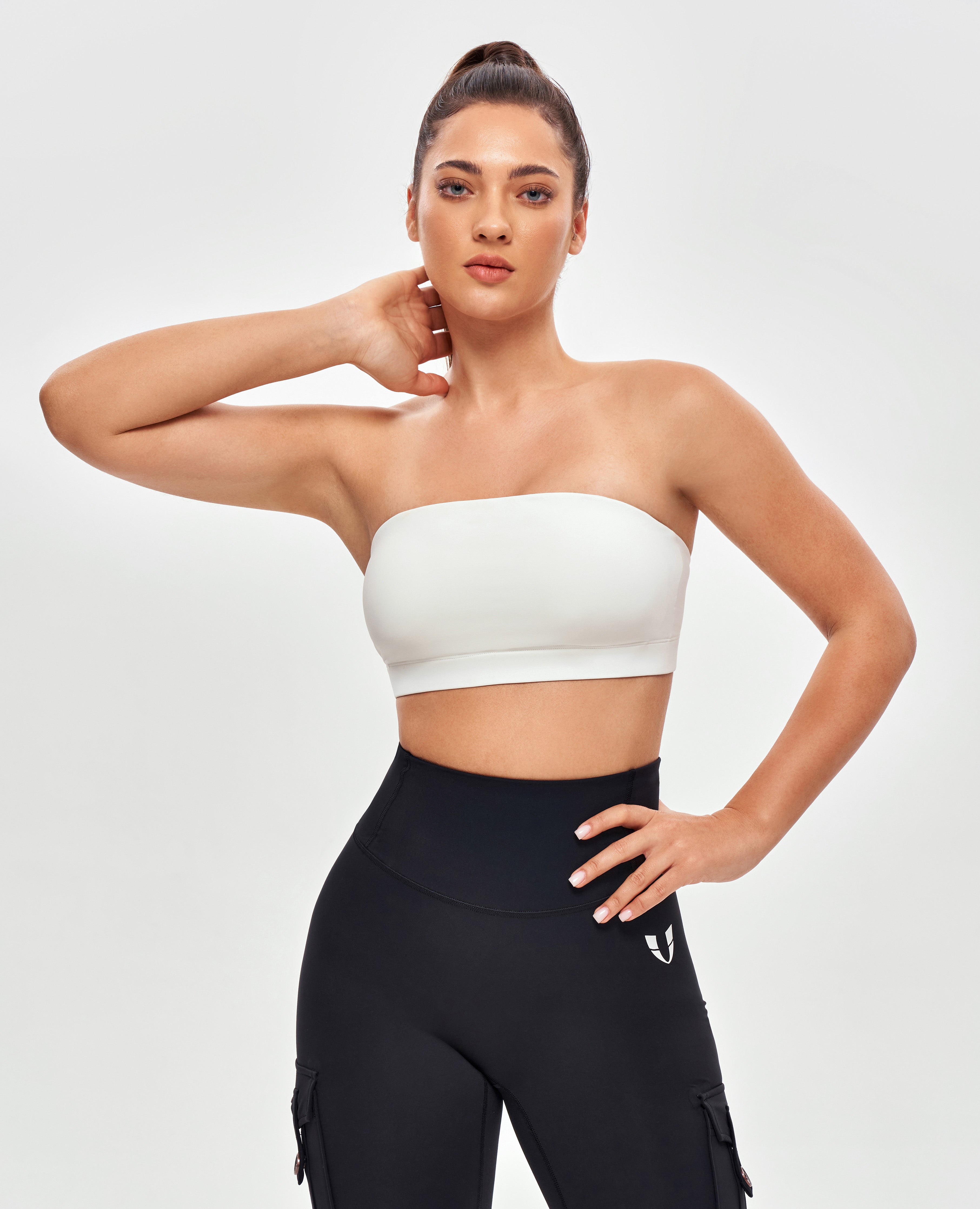 Soutien-gorge sportif sans bretelles - blanc