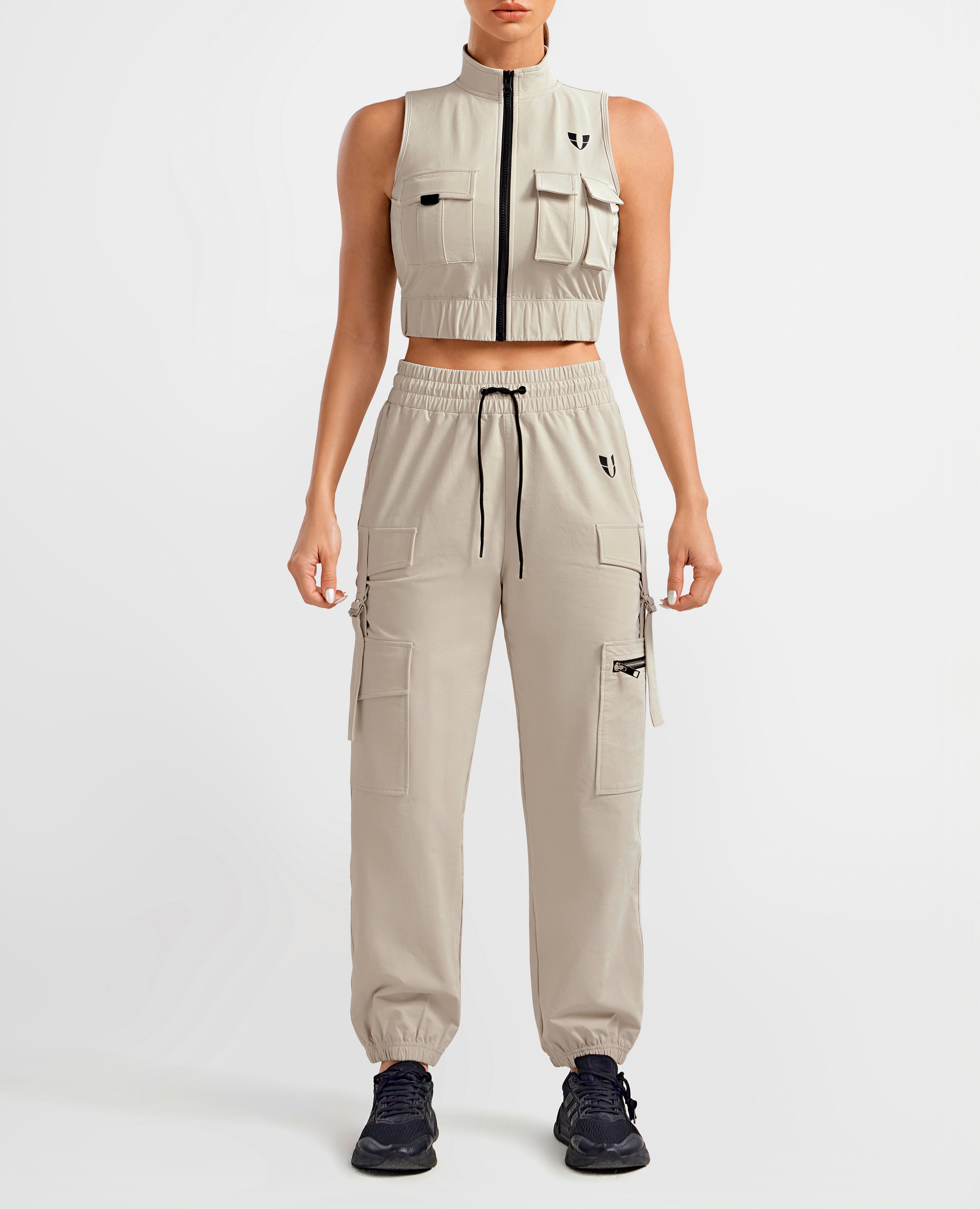 Cargo Power Moto top - Apricot Gray