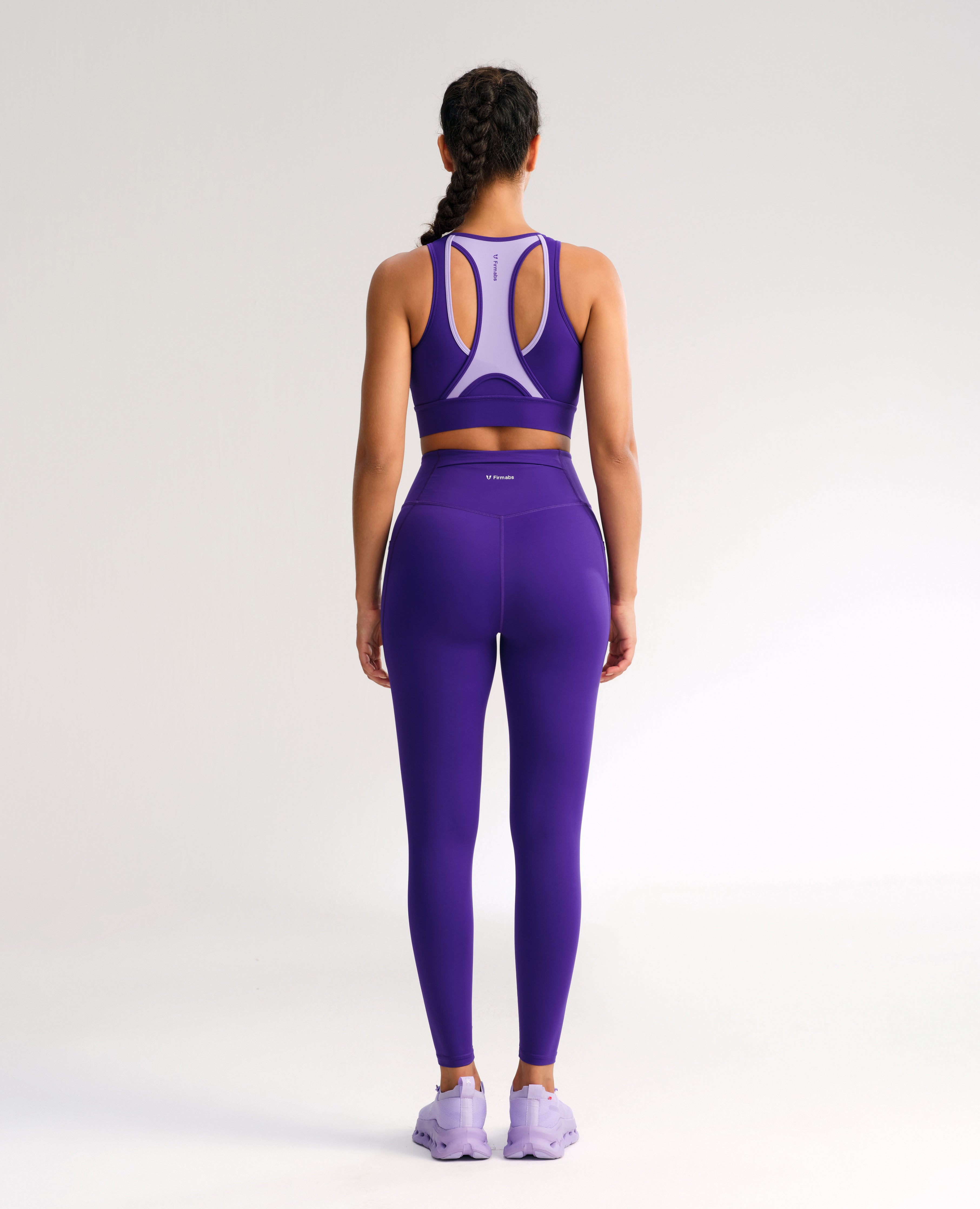 Zip Front High Support Sports Bra - Dark Purple