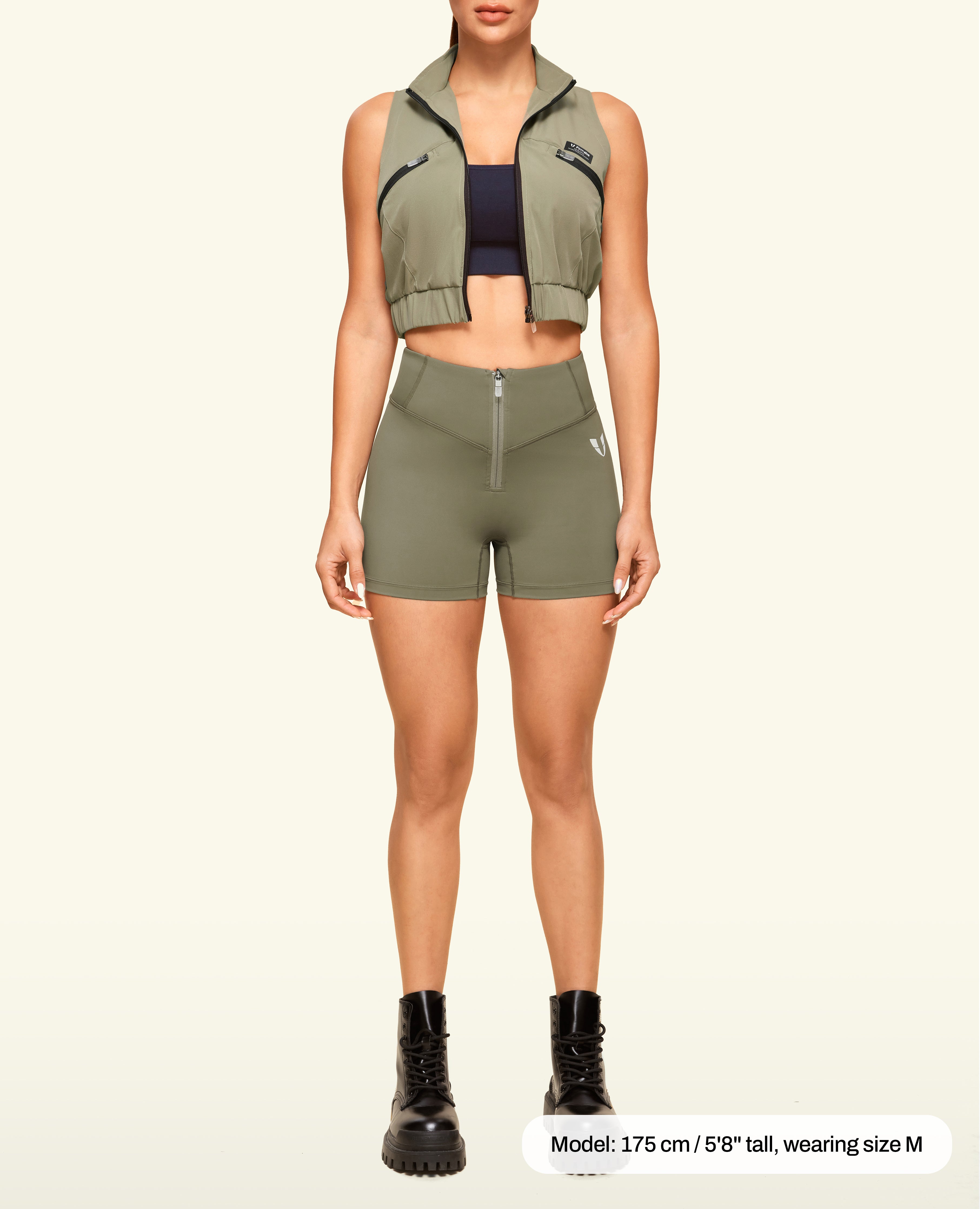 Zip voor zak shorts - Army Green