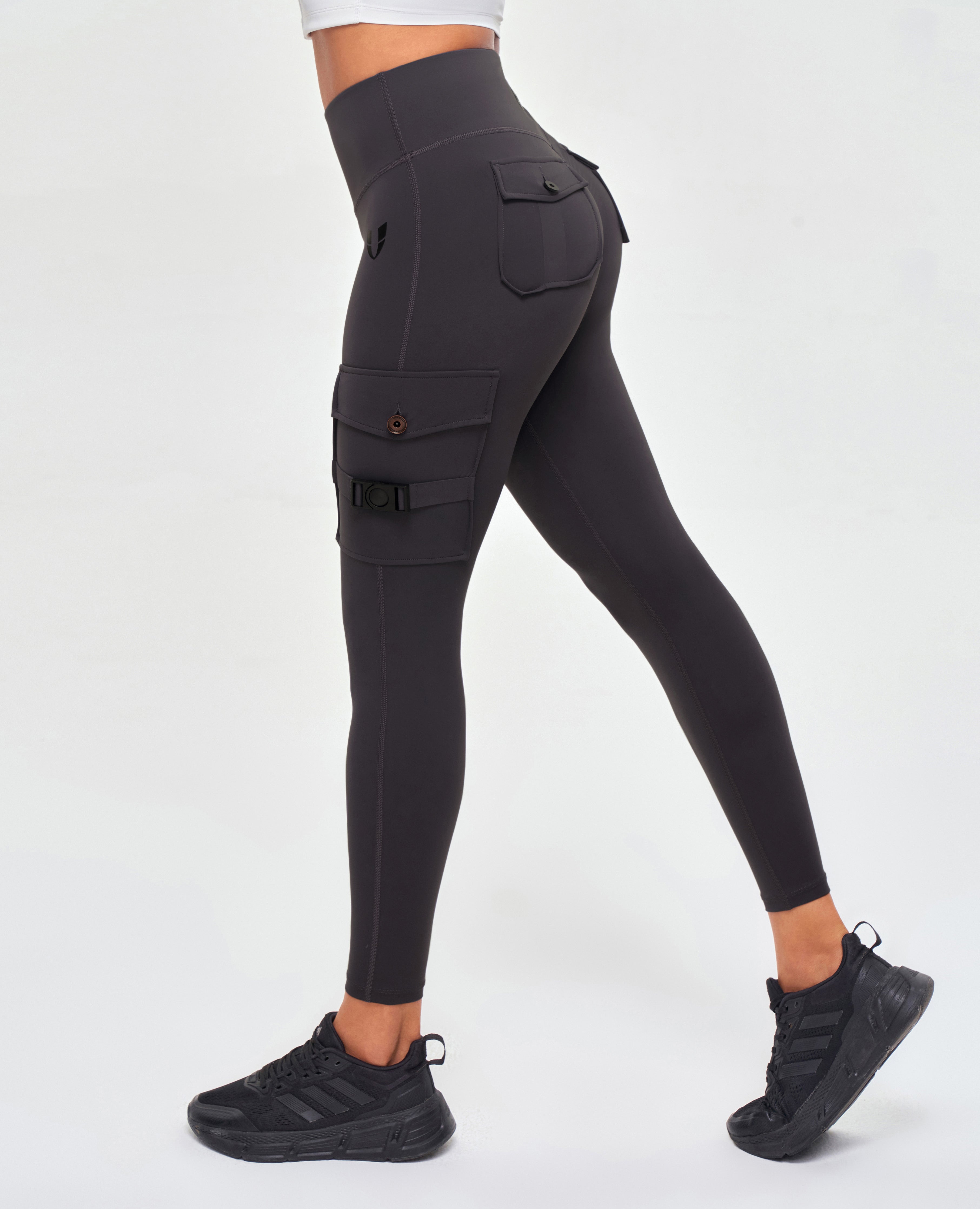 Cargo Fitness Leggings - Gray