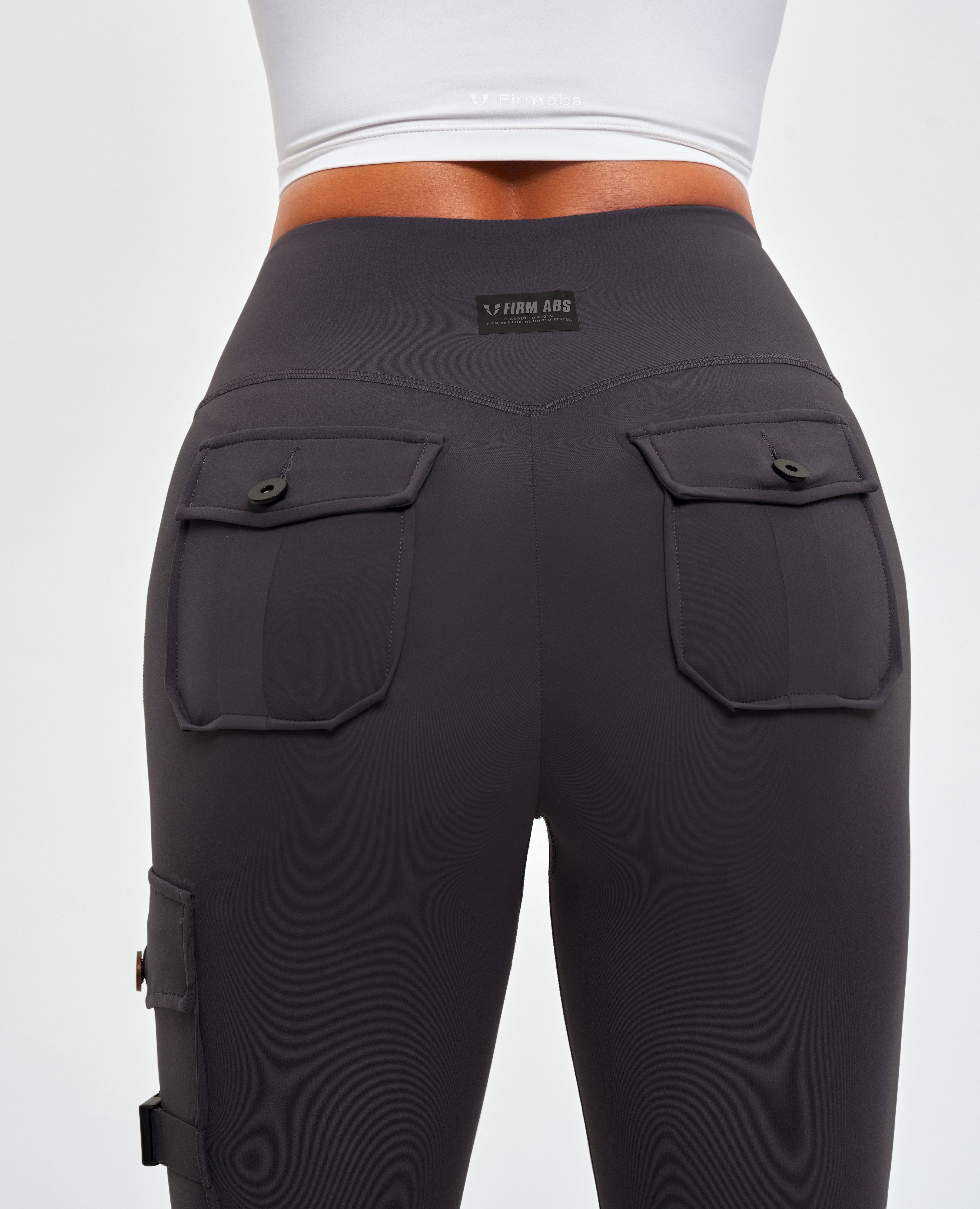 Cargo Fitness Leggings - Gray